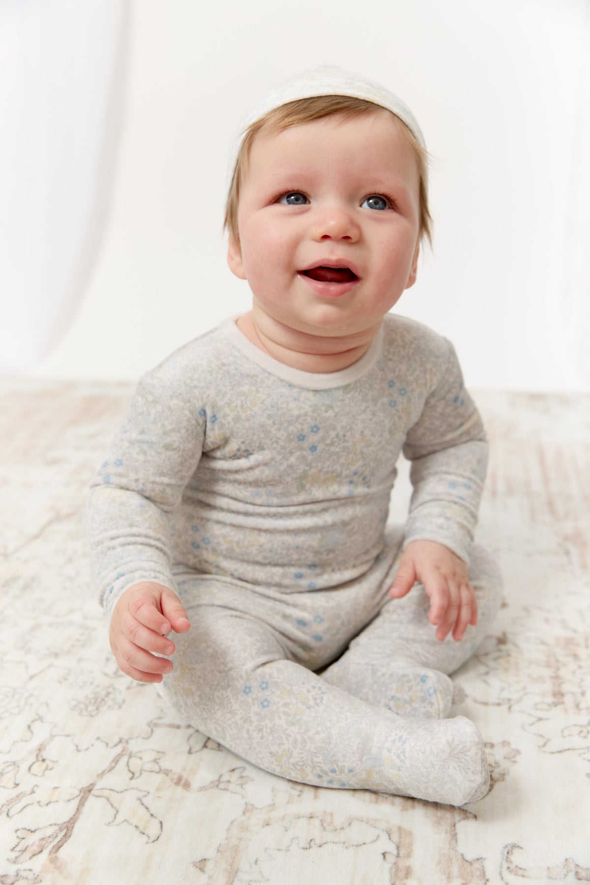 Petite Petal Footie - Blue