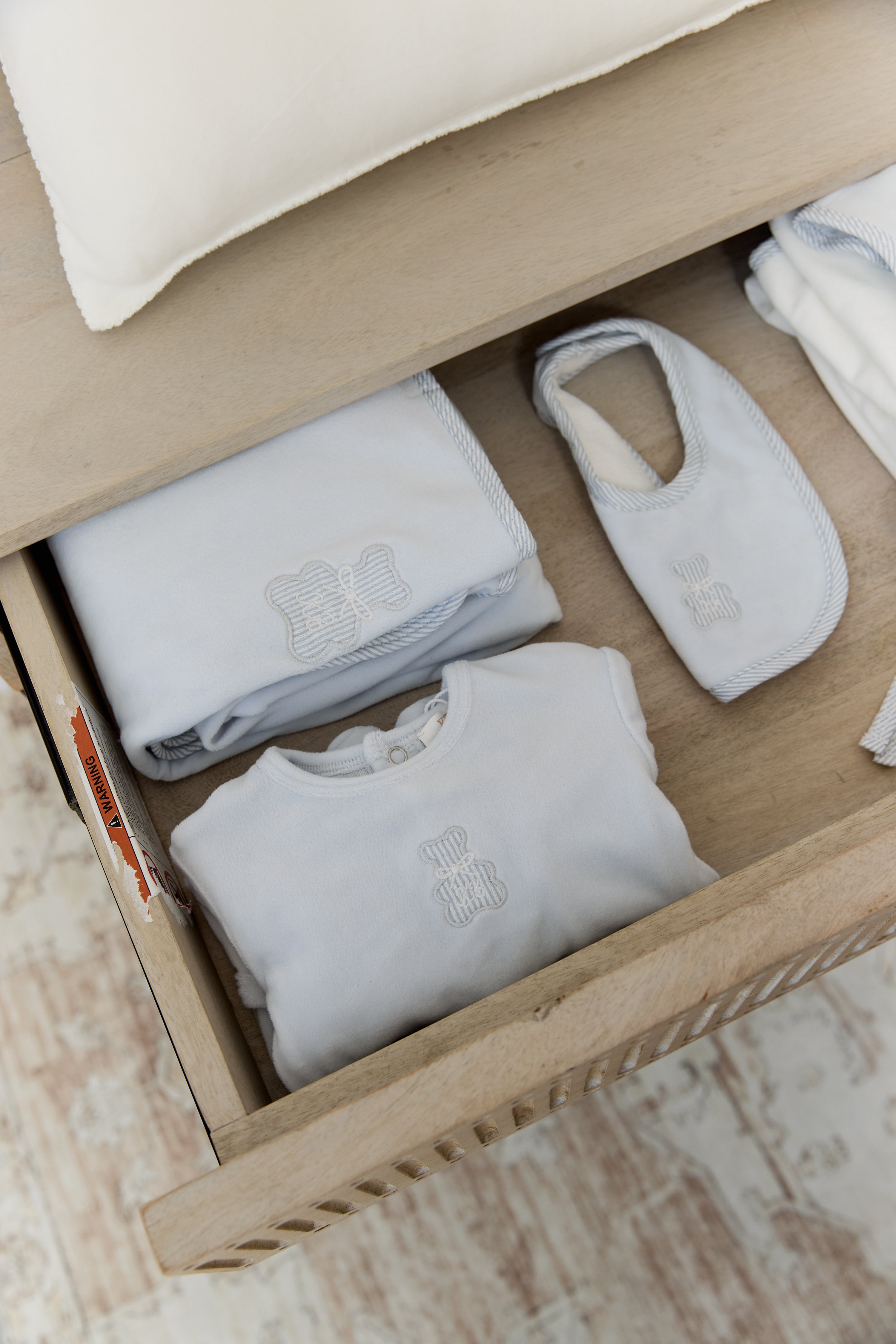 Petit Ours Footie & Hat Set - Blue