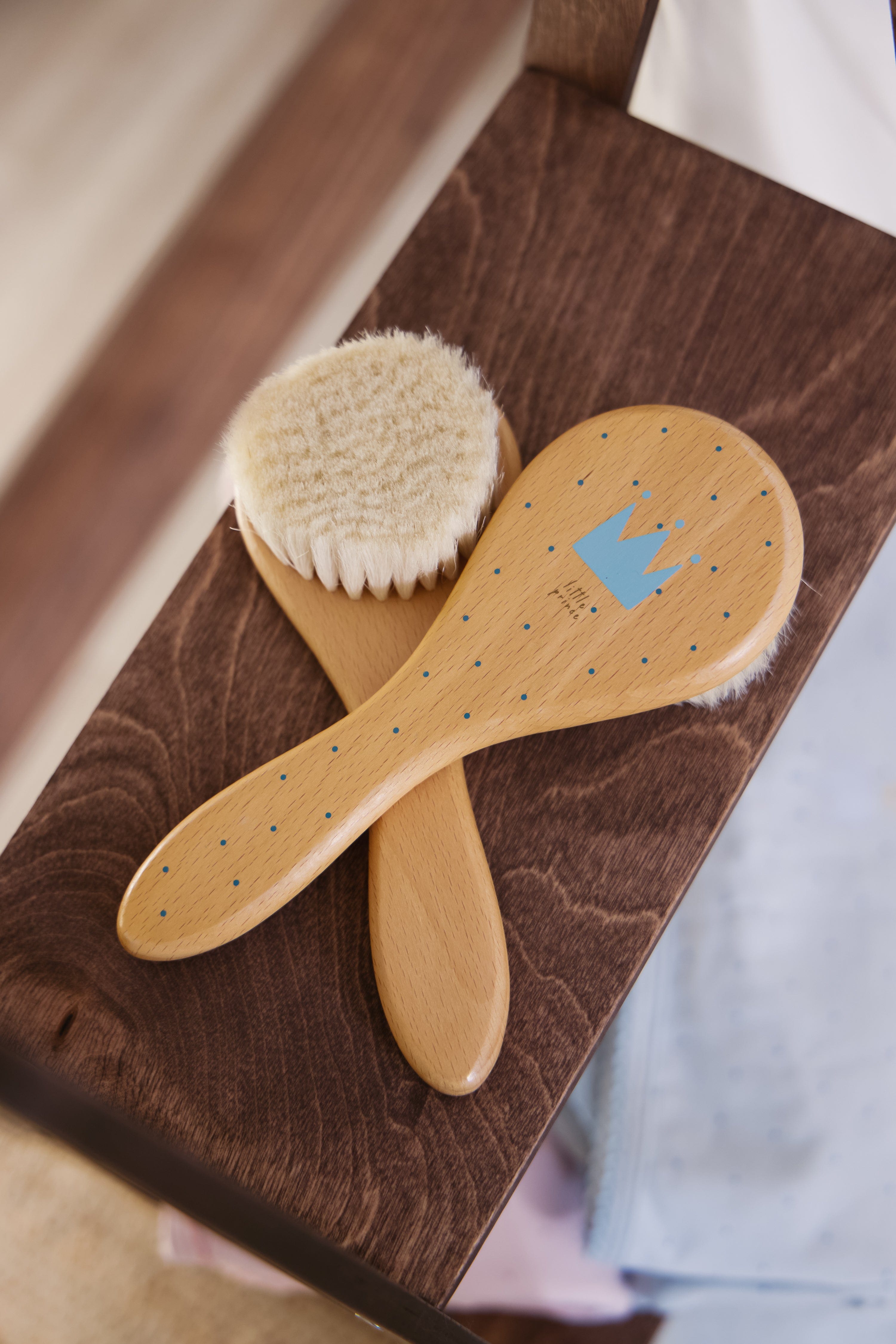 Little Crown Hairbrush - Blue