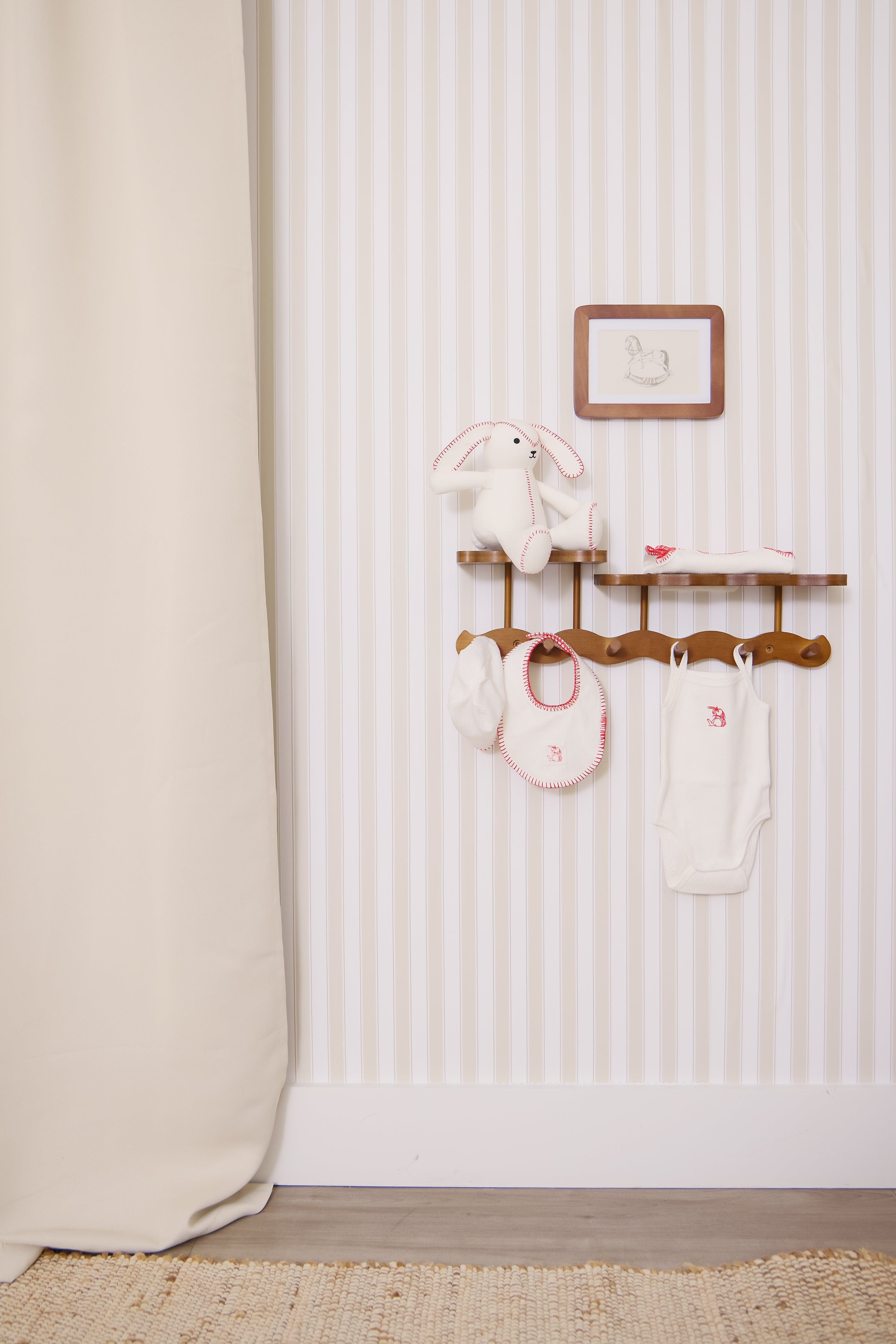 Toile Onesies Set Of 2 - Red