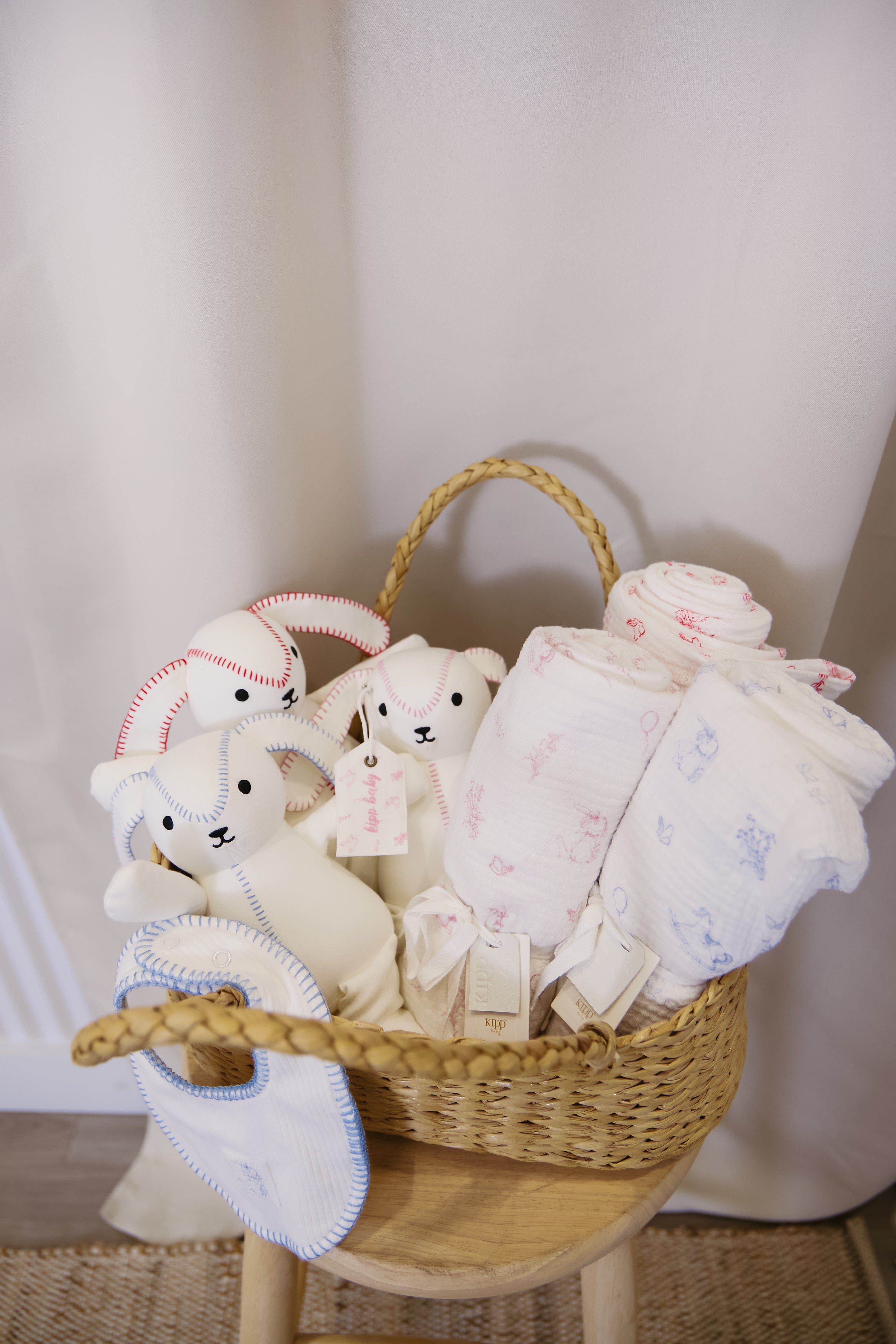 Toile Bunny In A Box - Blue