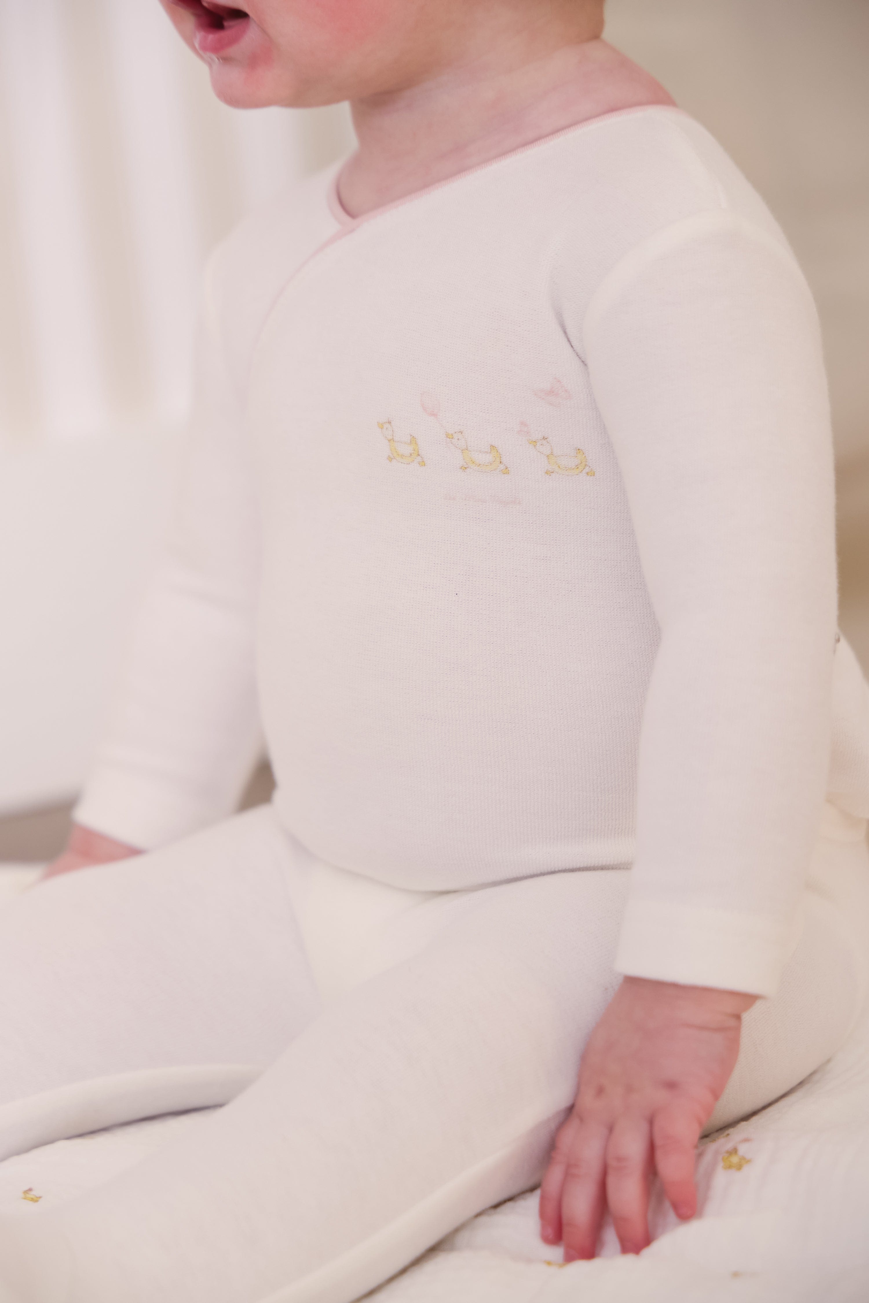 Mini Royals Terry Footie - Pink