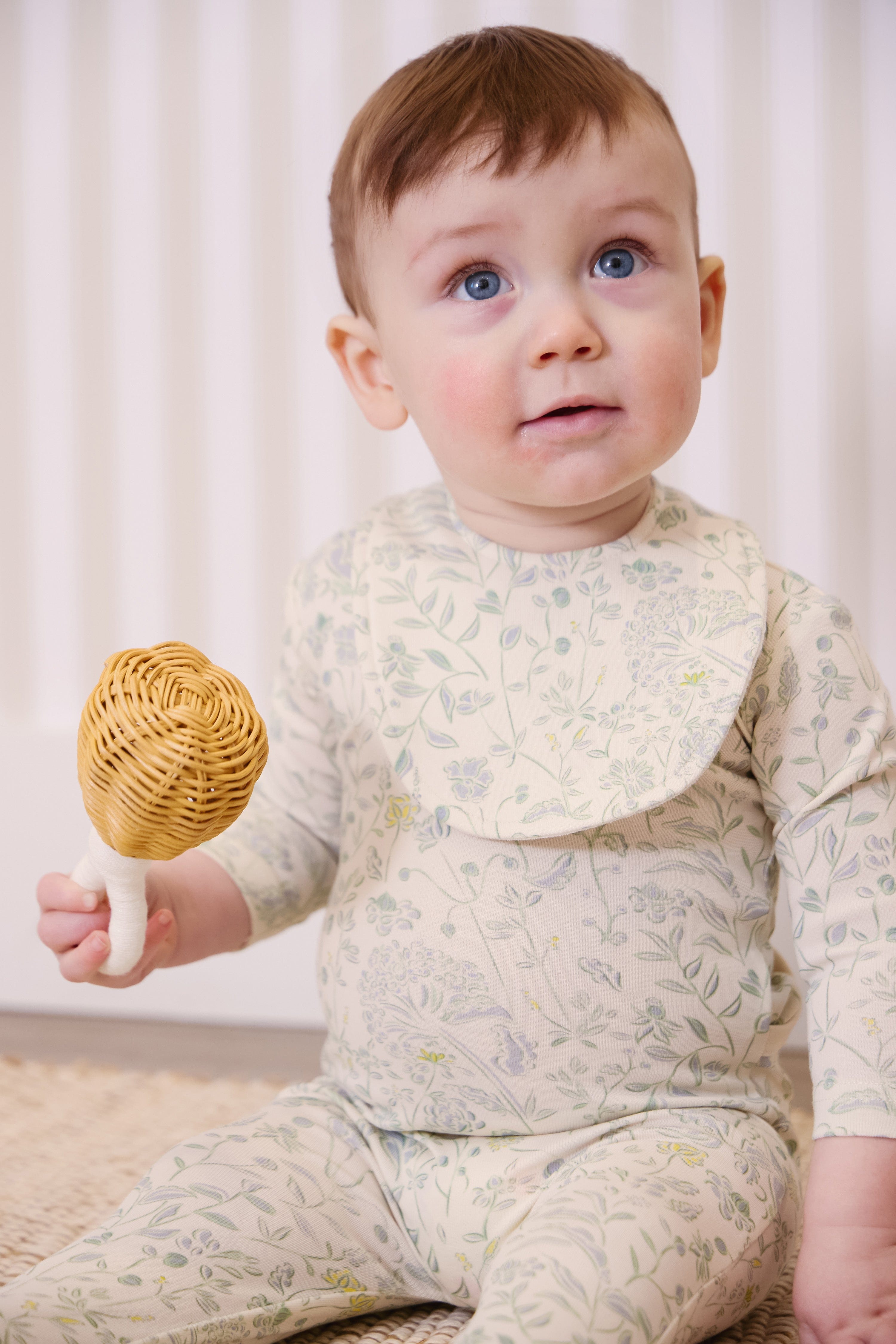 Sprout Footie + Hat - Blue