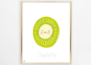 Silly Fruits Collection - Silly Kiwi - Digital Nursery Wall Art Prints