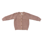 Girls Knit Cardigan In Light Pink
