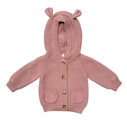 Knit Hoodie In Rose