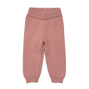 Girls Knit Leggings In Rose
