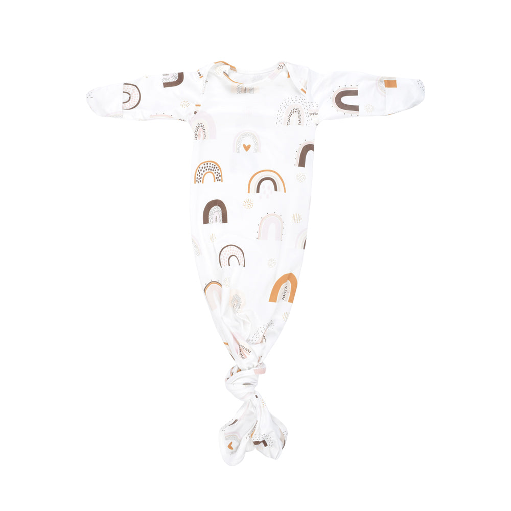 Rainbow Newborn Knotted Baby Gown