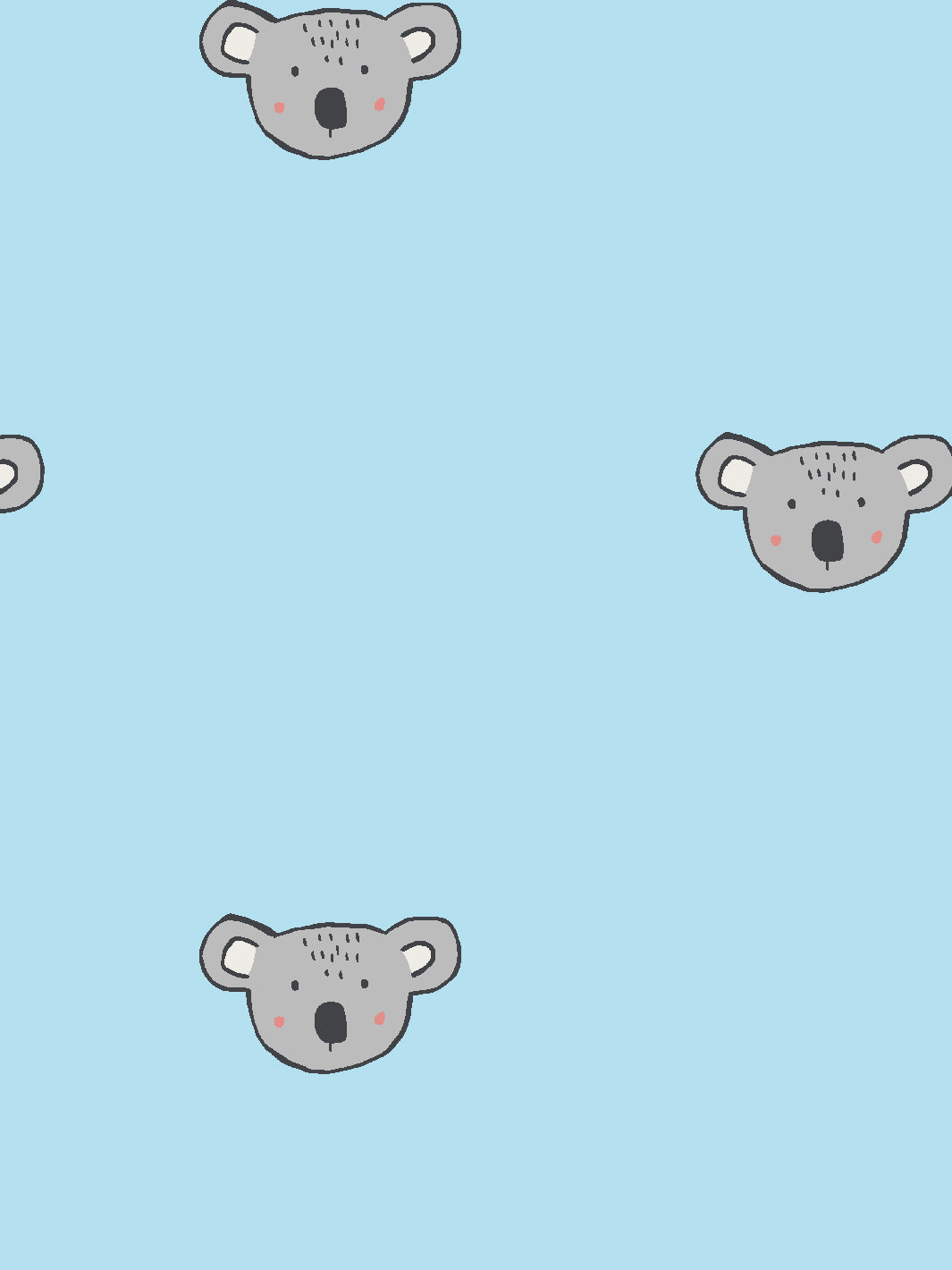 'koala' Wallpaper By Tea Collection - Baby Blue