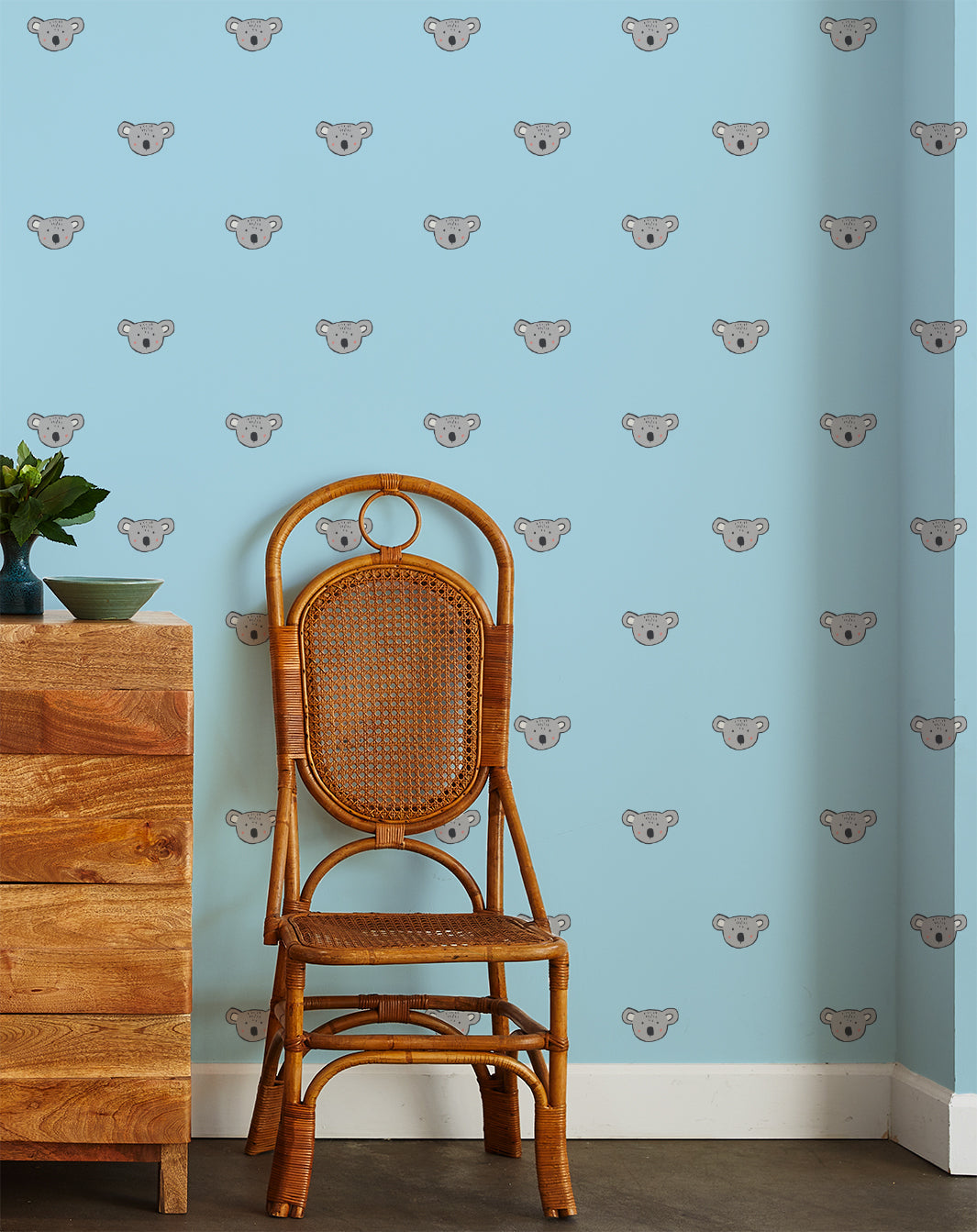 'koala' Wallpaper By Tea Collection - Baby Blue