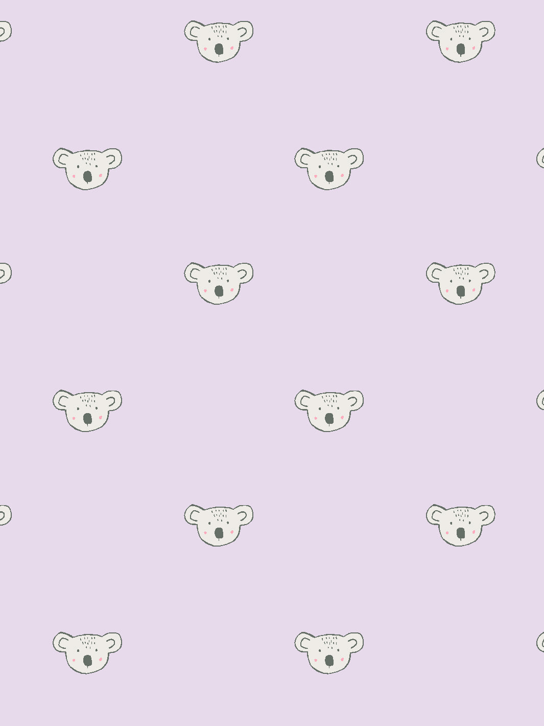 'koala' Wallpaper By Tea Collection - Lavender