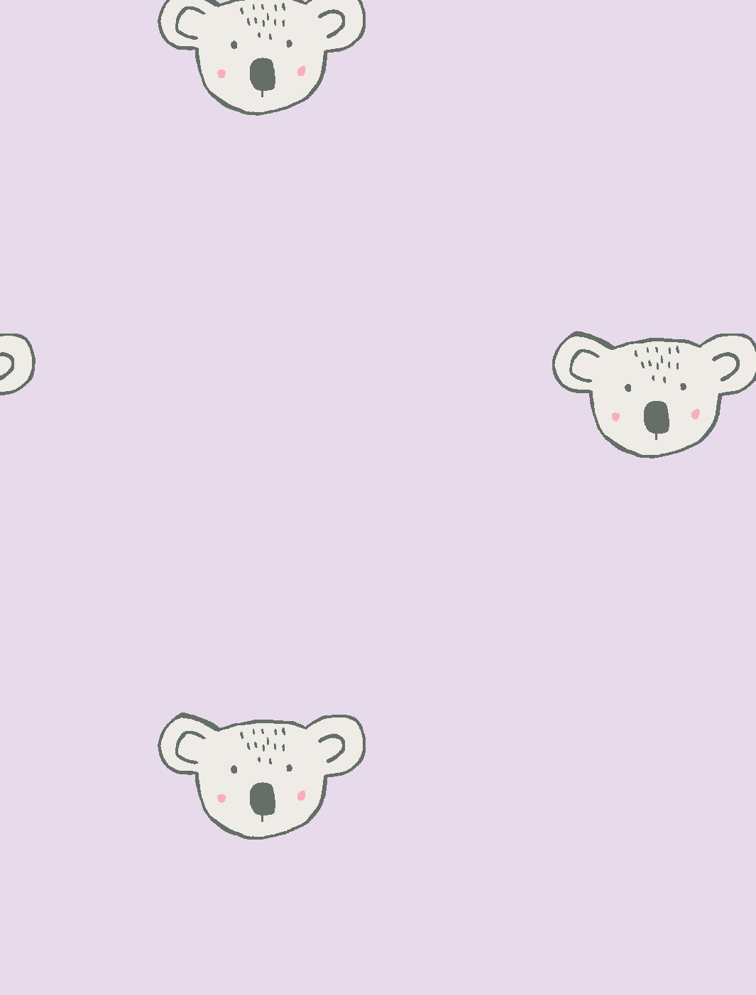 'koala' Wallpaper By Tea Collection - Lavender