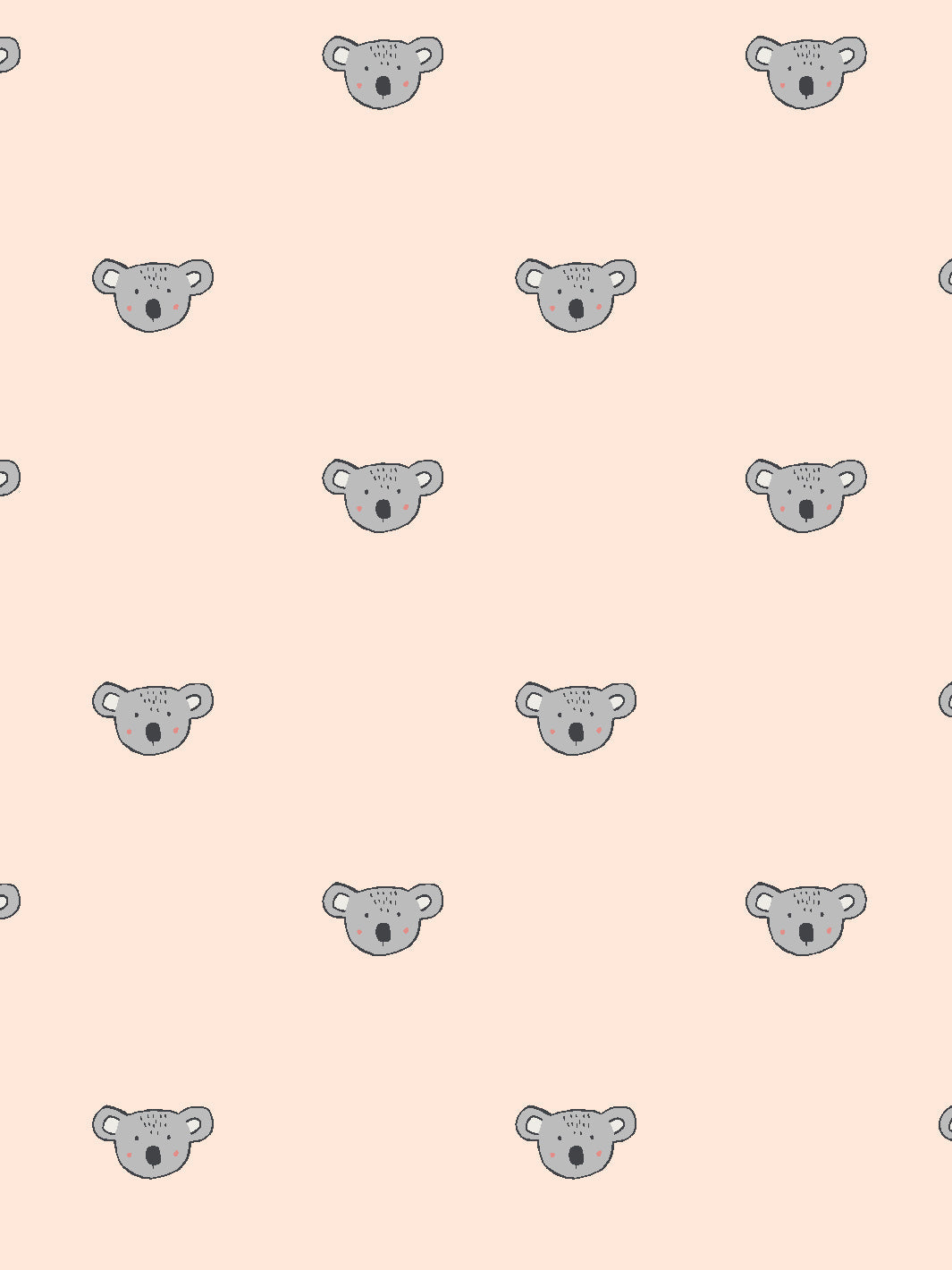 'koala' Wallpaper By Tea Collection - Peach