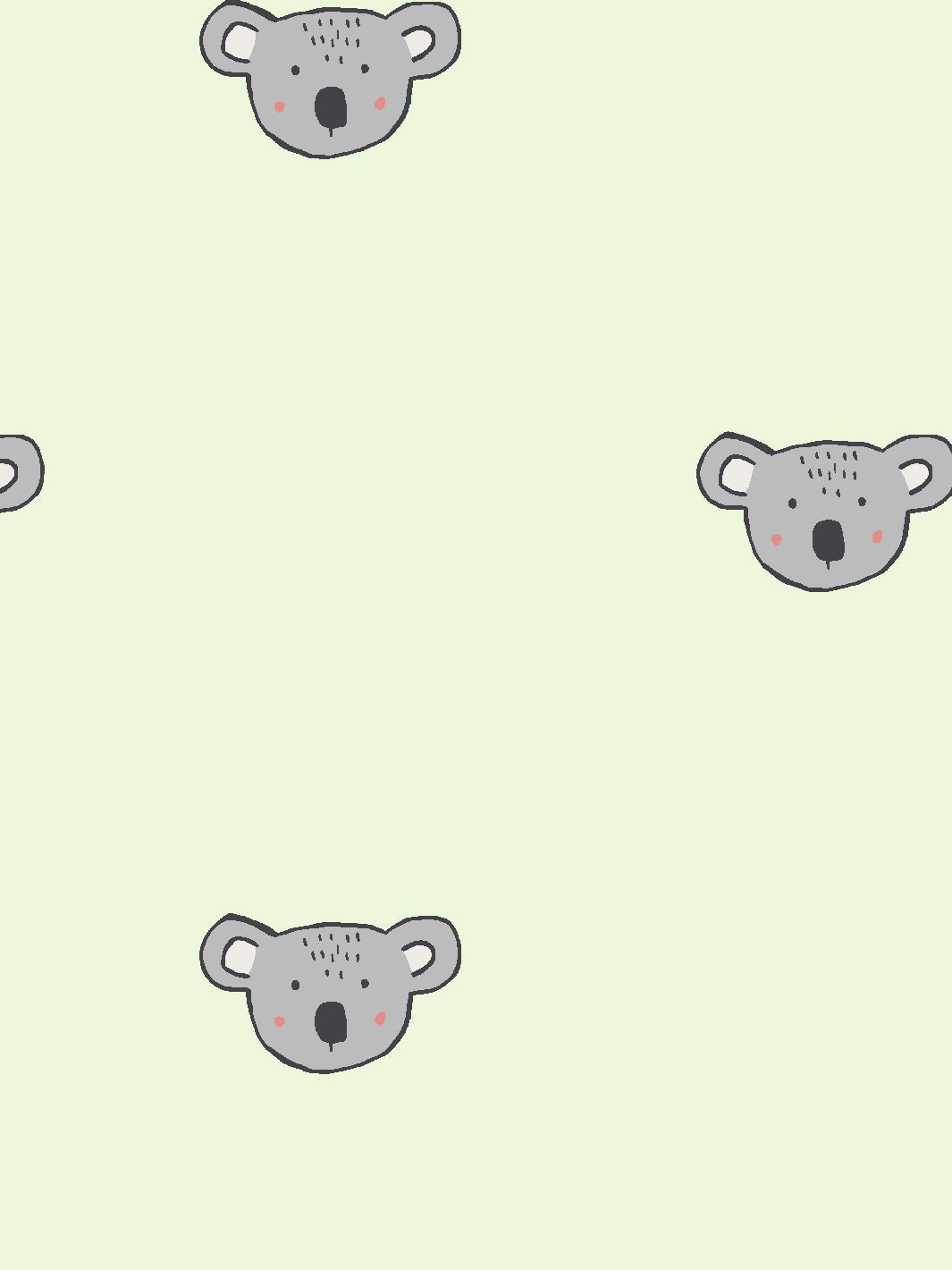 'koala' Wallpaper By Tea Collection - Pistachio