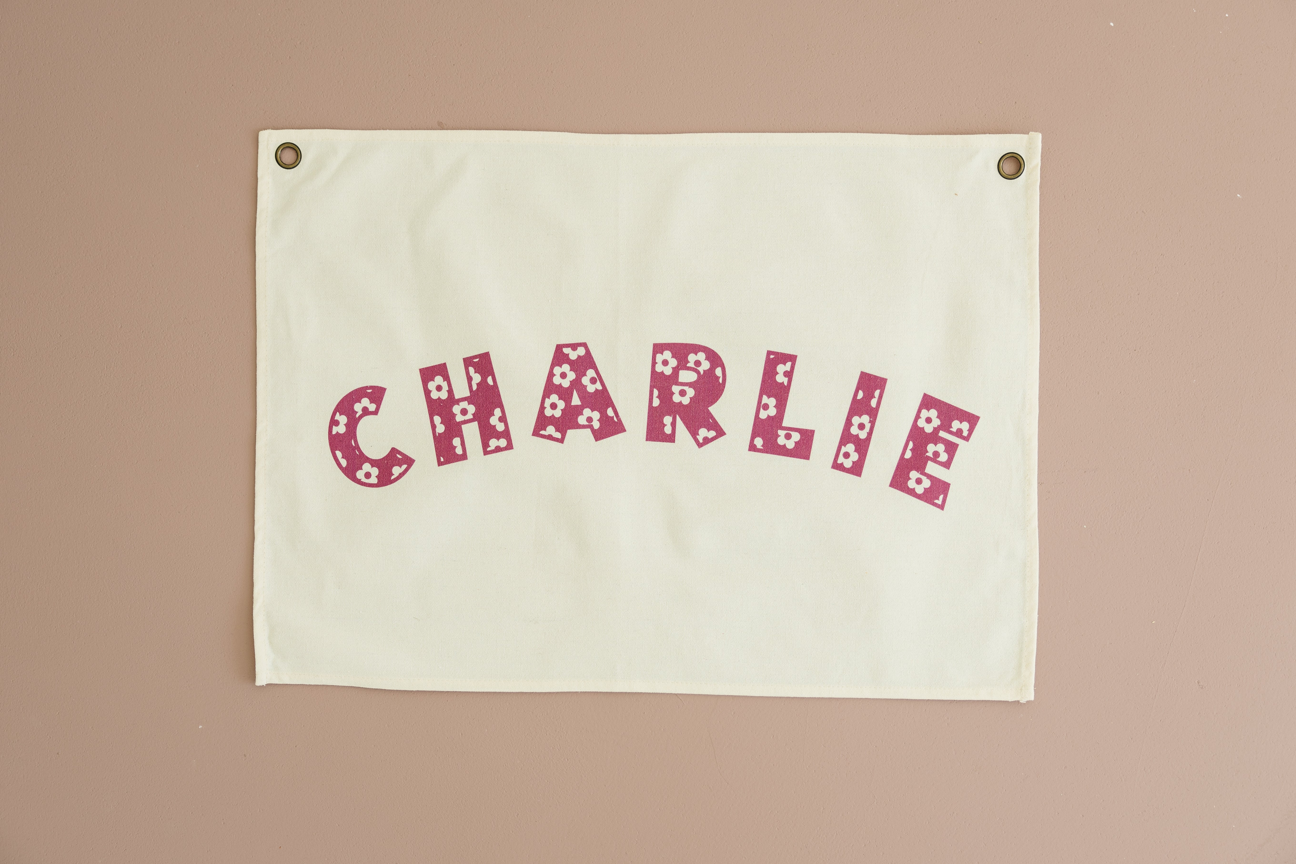 Custom Canvas Name Banner - Daisy Font