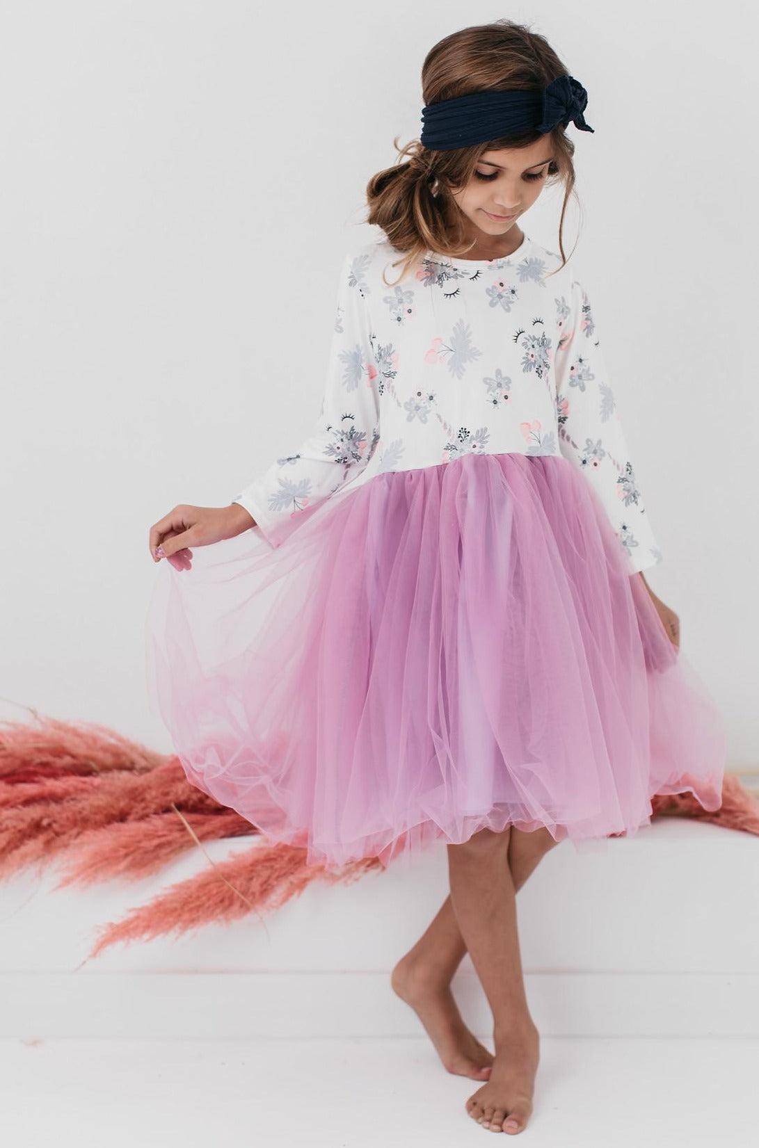 Lilac Unicorn Dream L/s Tutu Dress