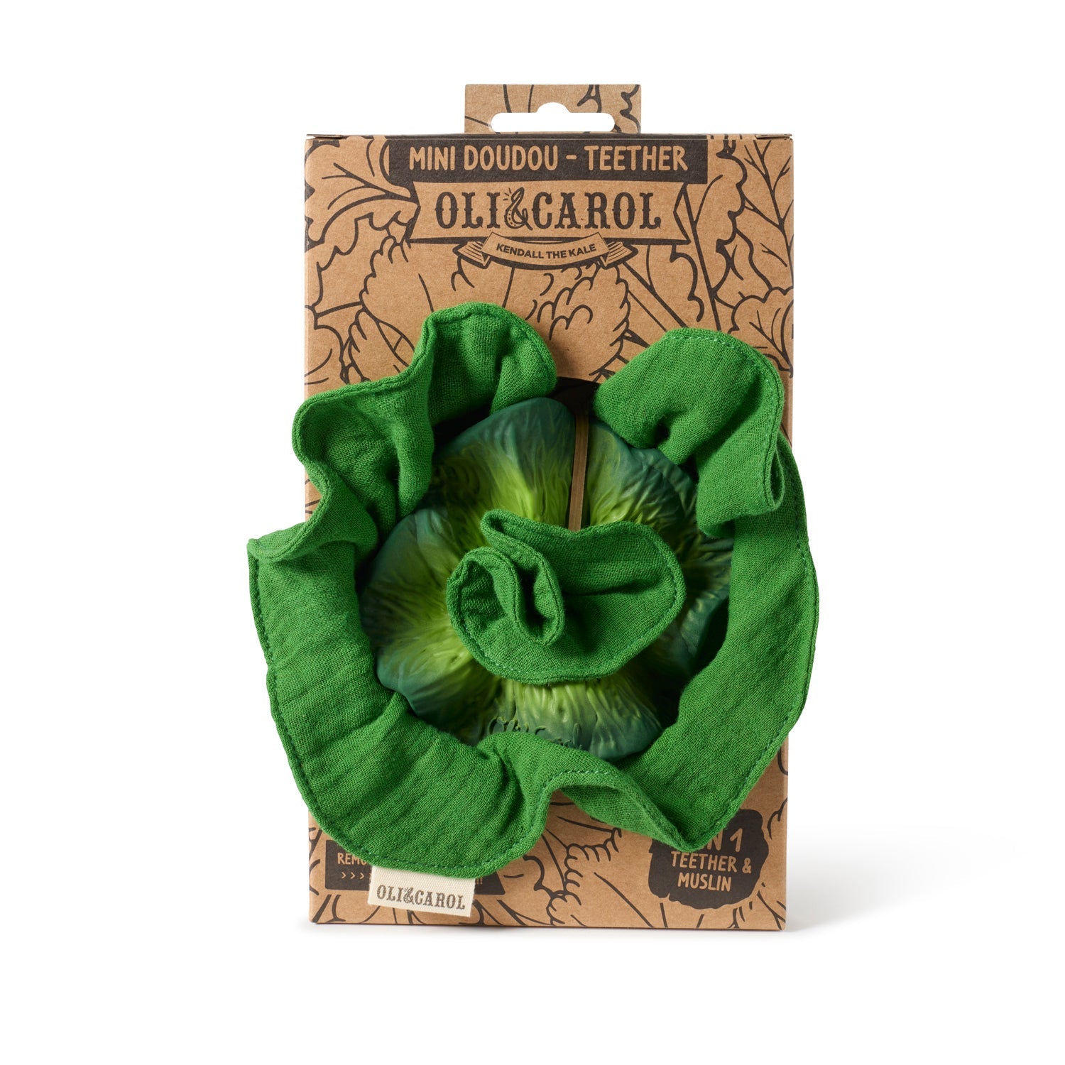 OLI&CAROL Kendall the Kale Mini Doudou-Teether