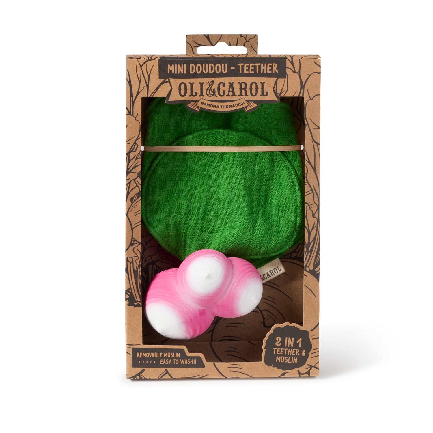 OLI&CAROL Ramona the Radish Mini Doudou-Teether