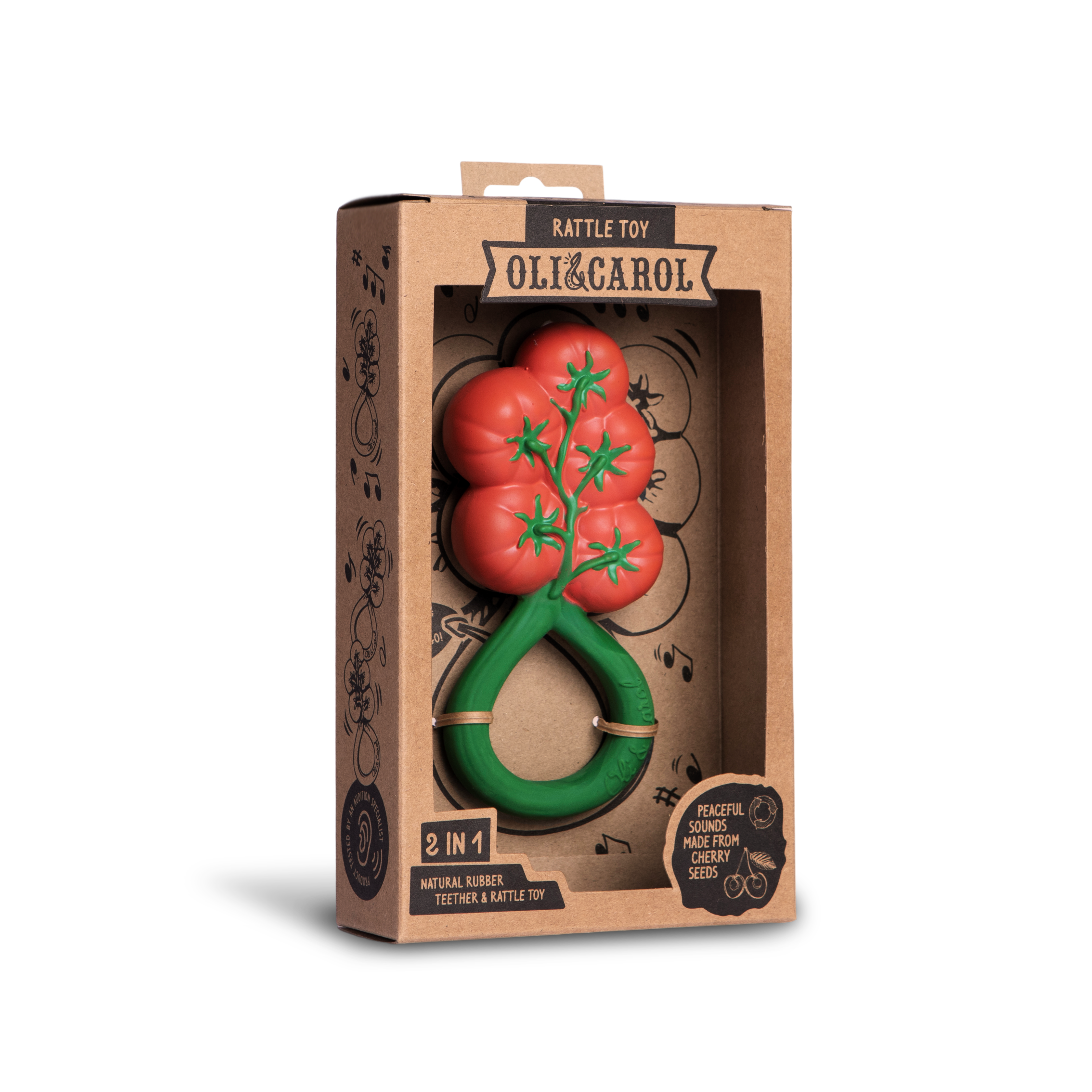 OLI&CAROL Tomato Rattle Toy