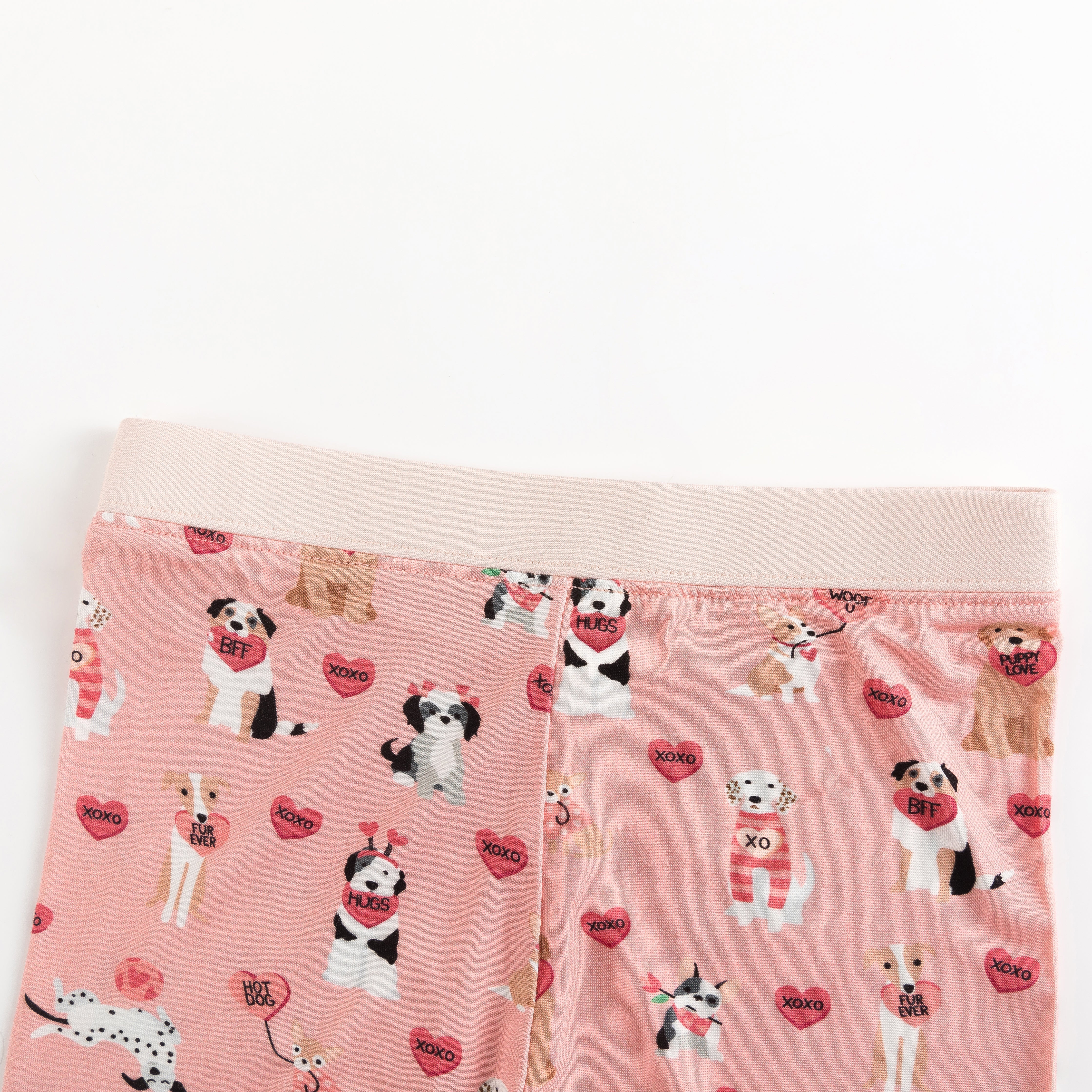 Pups & Kisses (long Sleeve Pj) - Pink