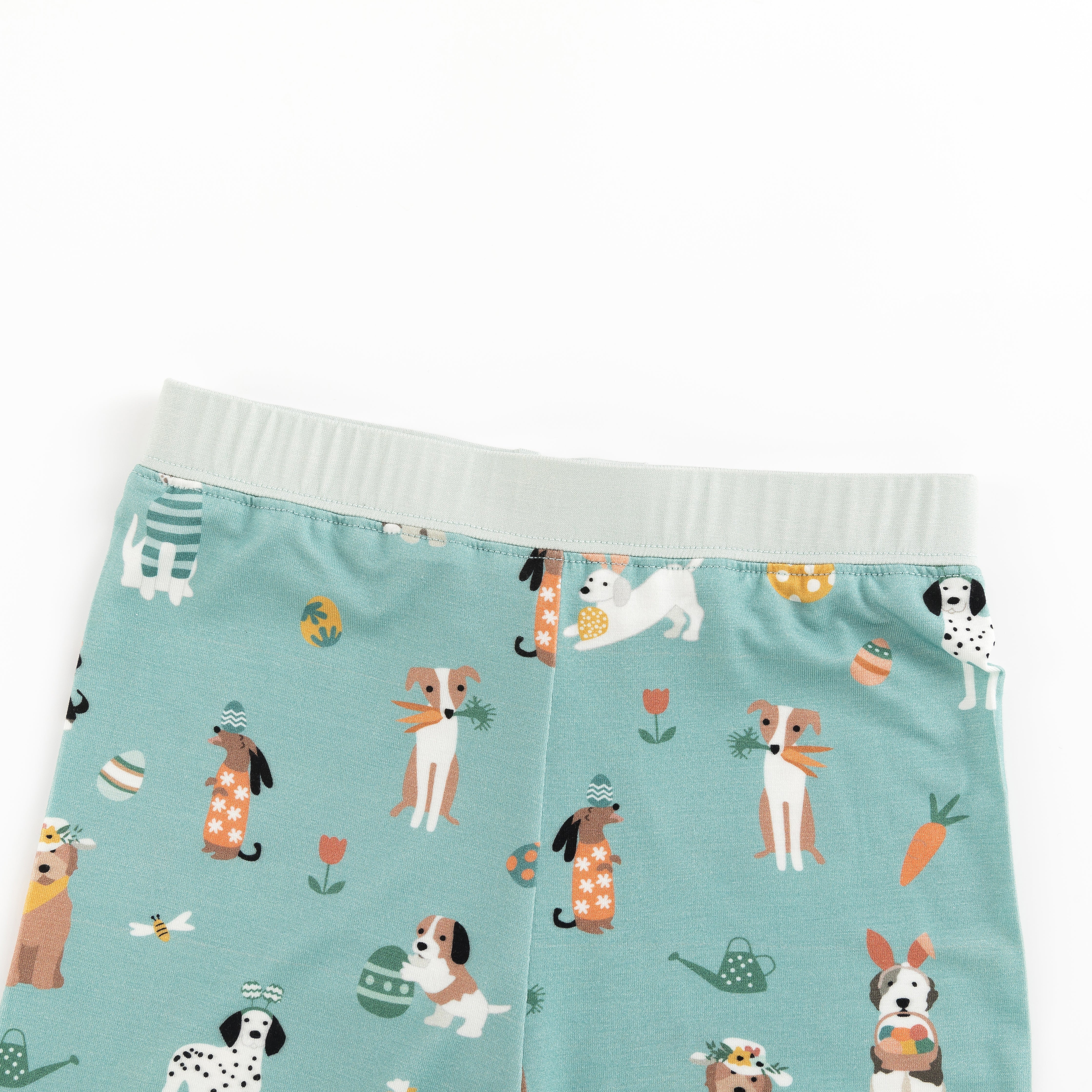 Puppy Egg Hunt (short Sleeve Pj) - Aquamarine
