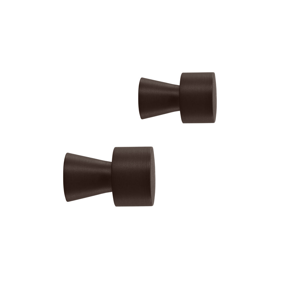 Pin Hook / Knob - 2 Pcs/pack - Brown