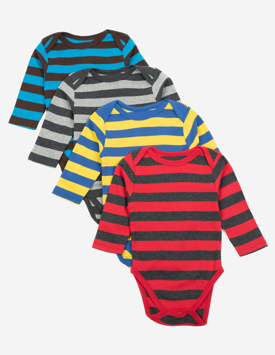 Baby Cotton Bodysuits Striped 4-pack