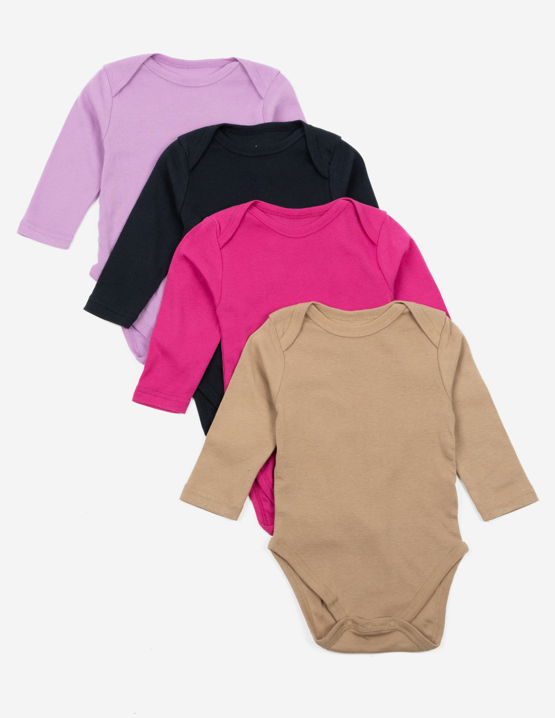 Baby Cotton Long Sleeves Bodysuits 4-pack