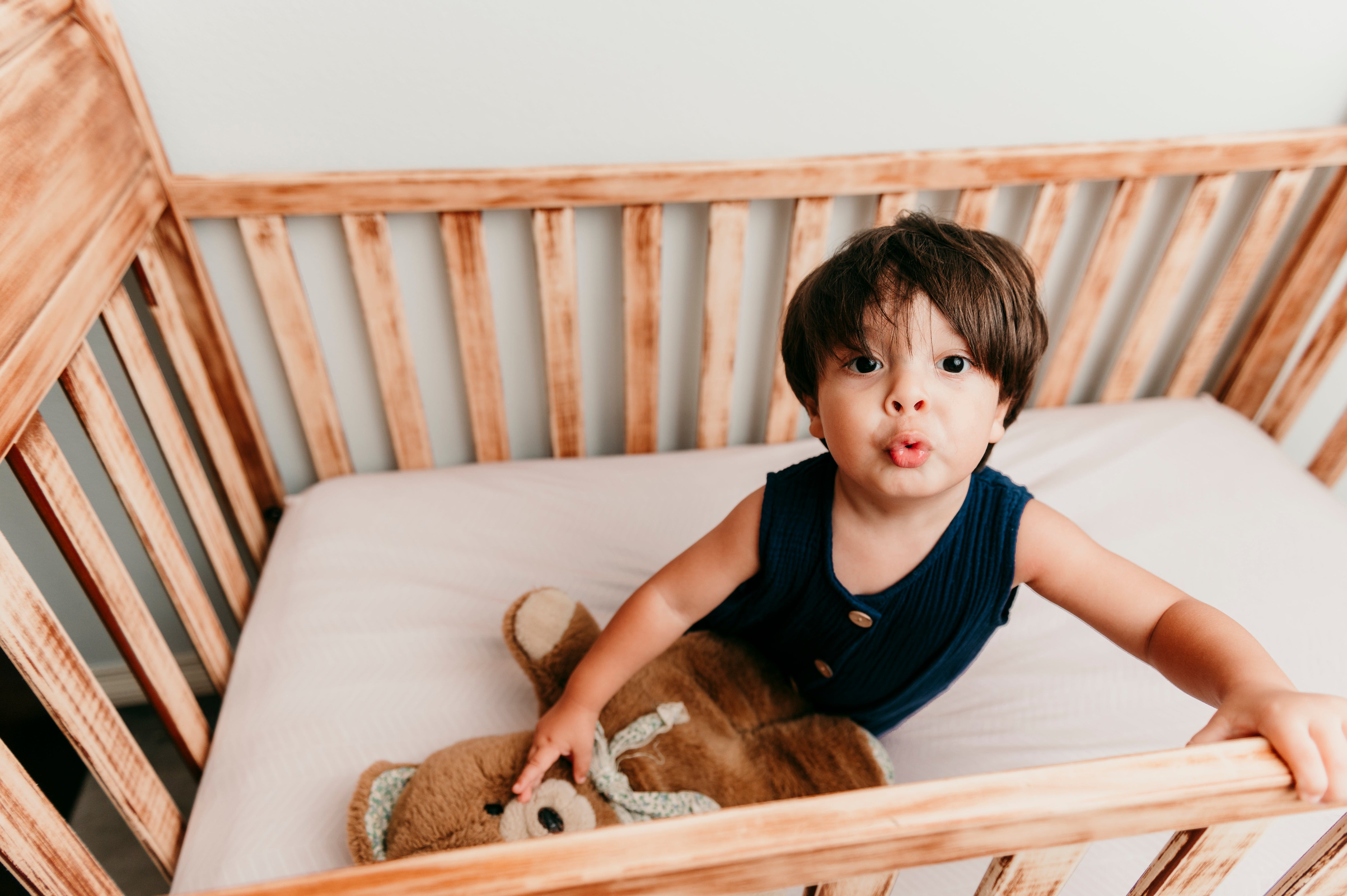 Jersey Knit Polyester Crib Sheet In Herringbone Haven