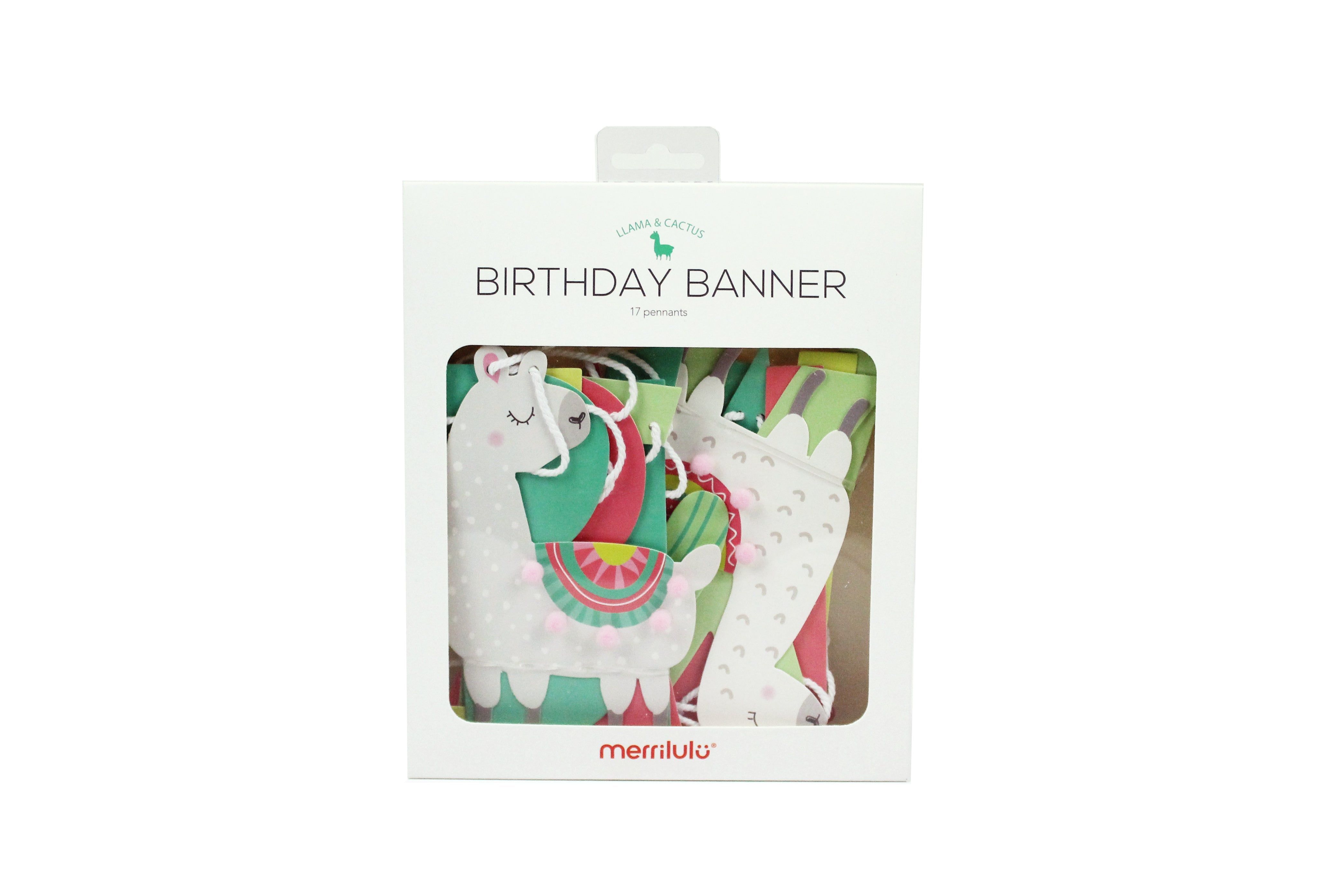 Llama And Cactus Birthday Banner