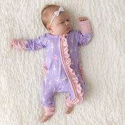 Lillian Ballerinas Bamboo Ruffle Convertible Footie
