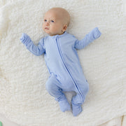 Lillian Trisomy 18 Blue Bamboo Convertible Footie (2t-4t)