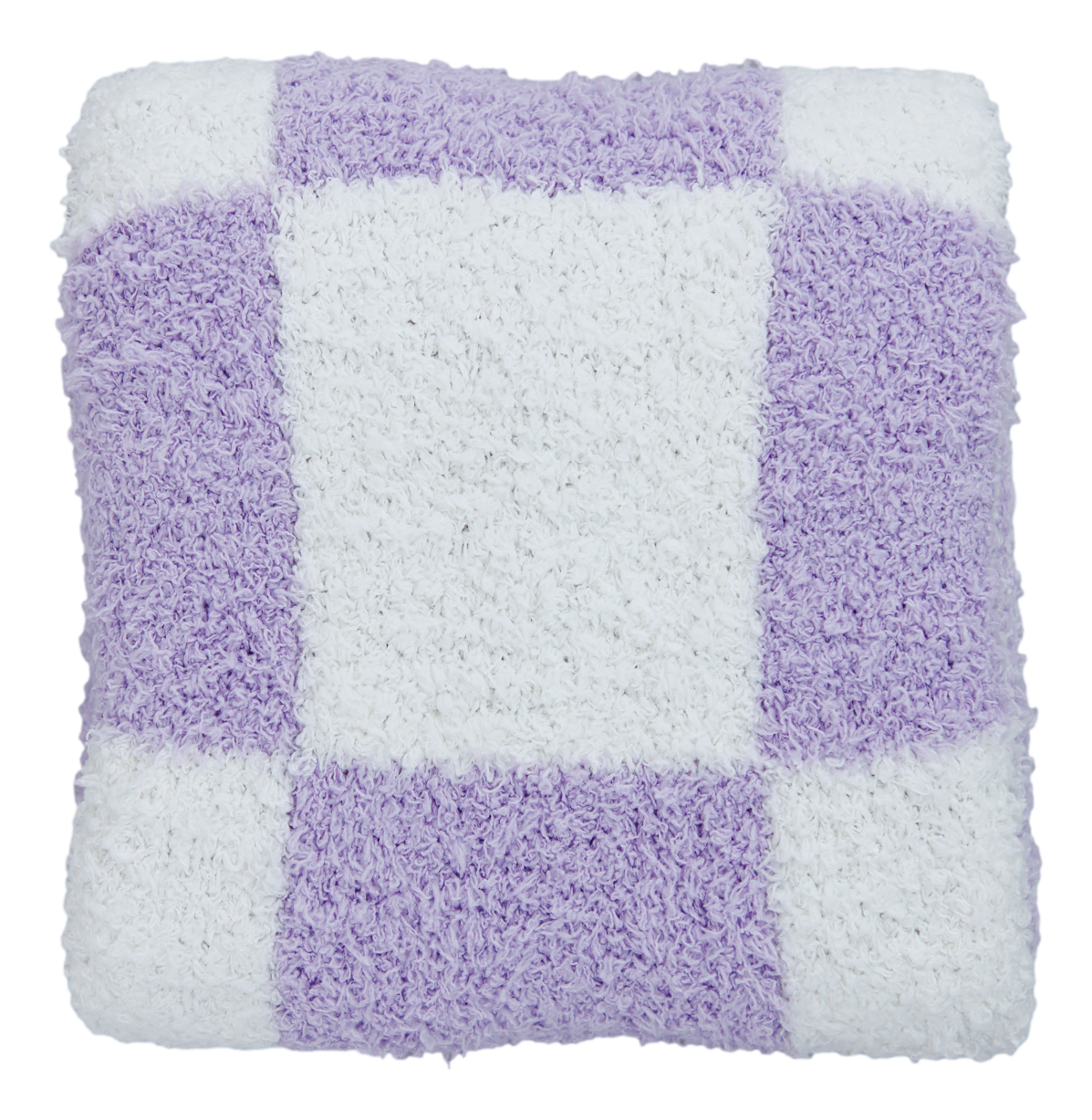 Lavender Check Microfiber Blanket- Stroller