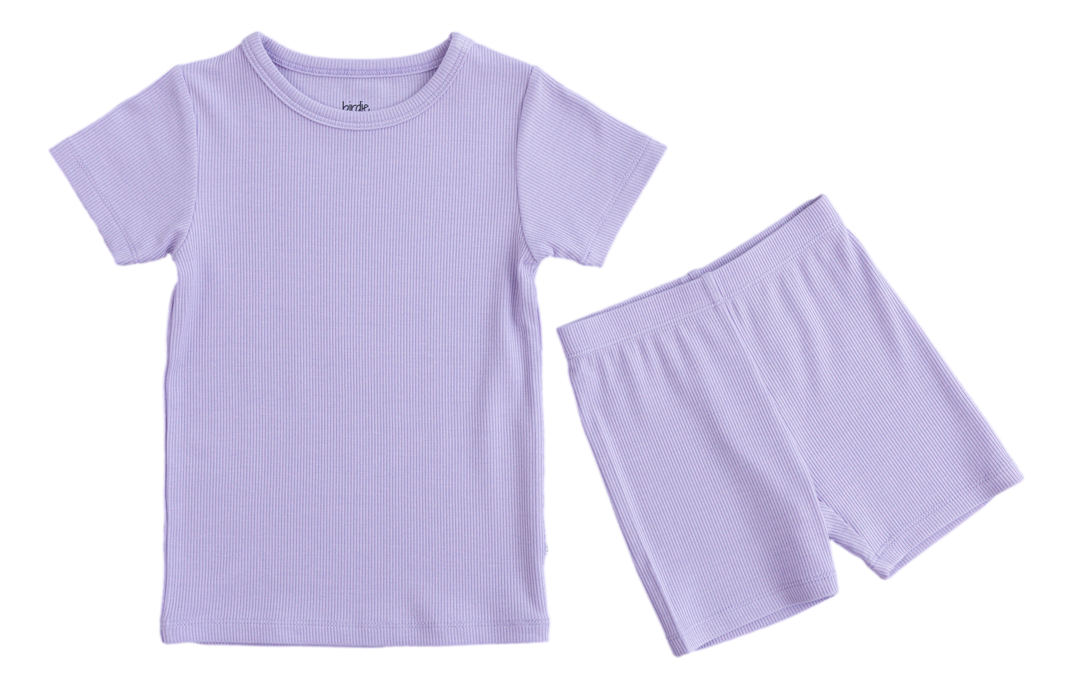 Lavender Ribbed 2-piece Pajamas