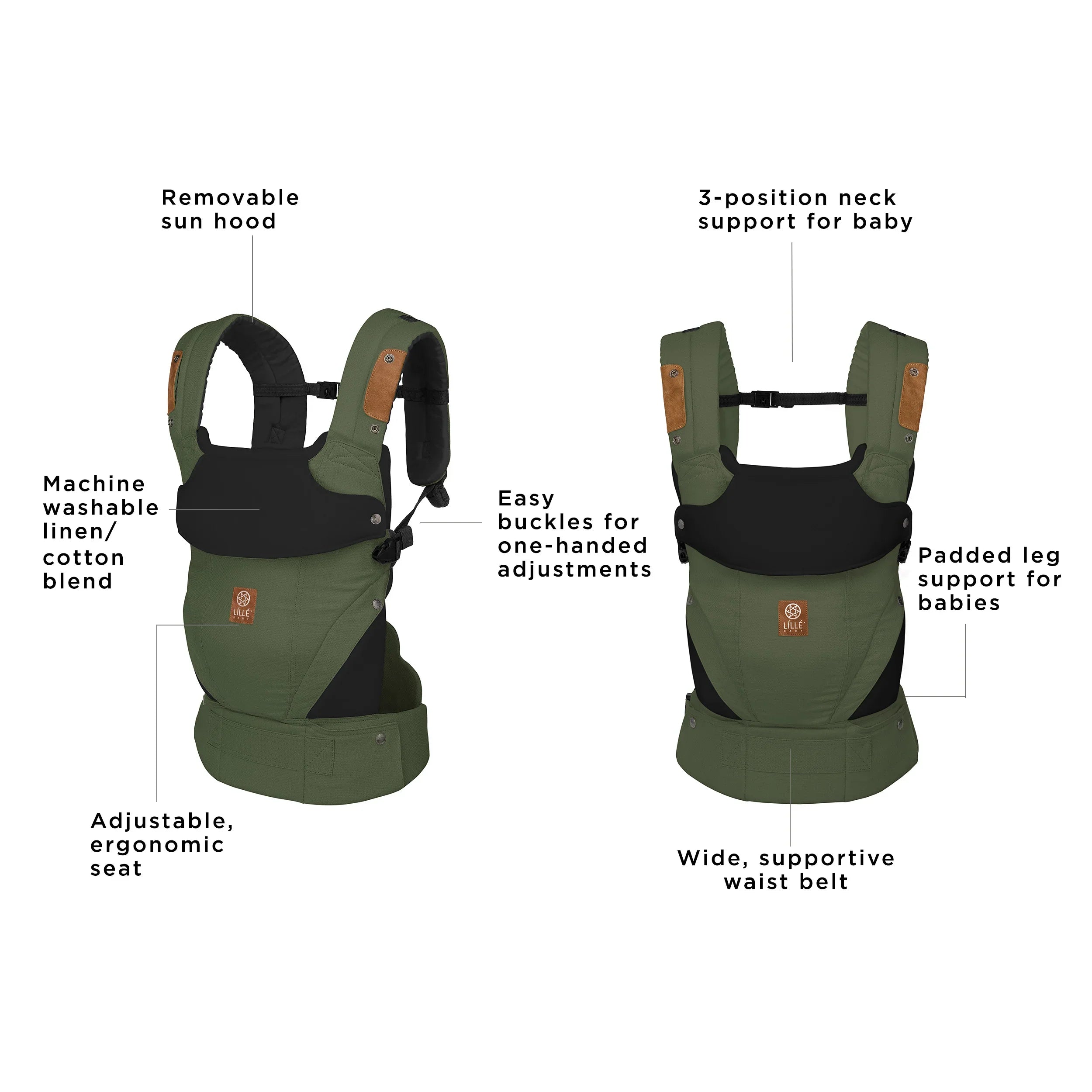 Elevate 6-in-1 Baby Carrier - Olive