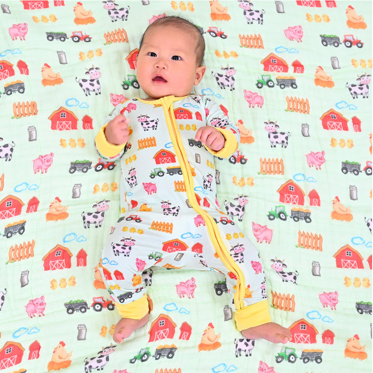 Little Barnyard Zipper One Piece Pajama