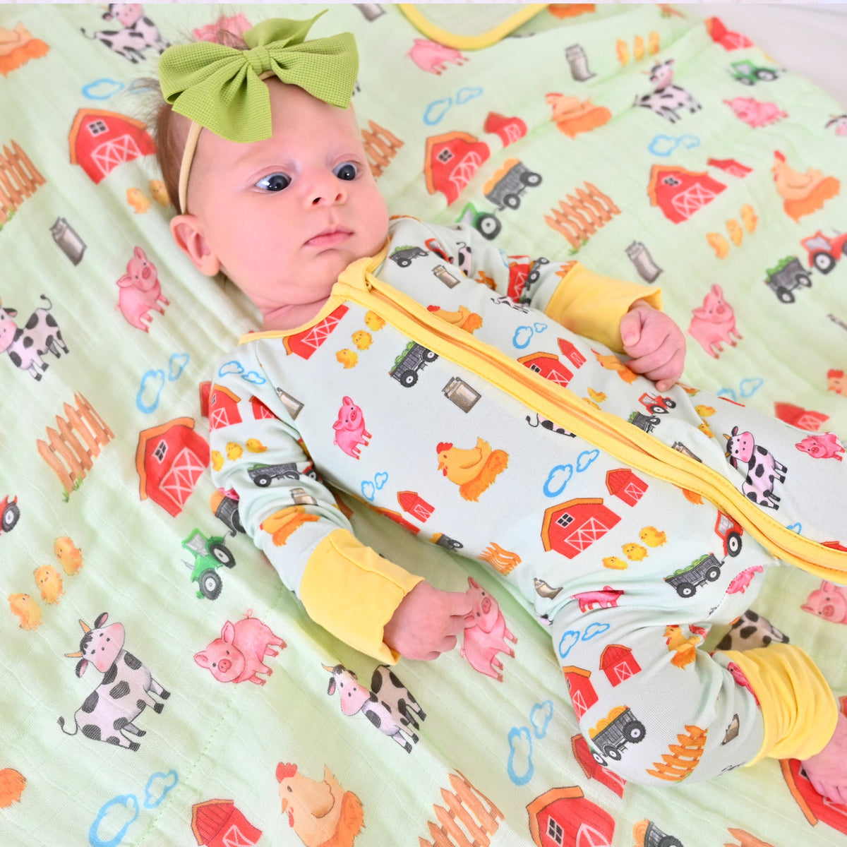 Little Barnyard Zipper One Piece Pajama