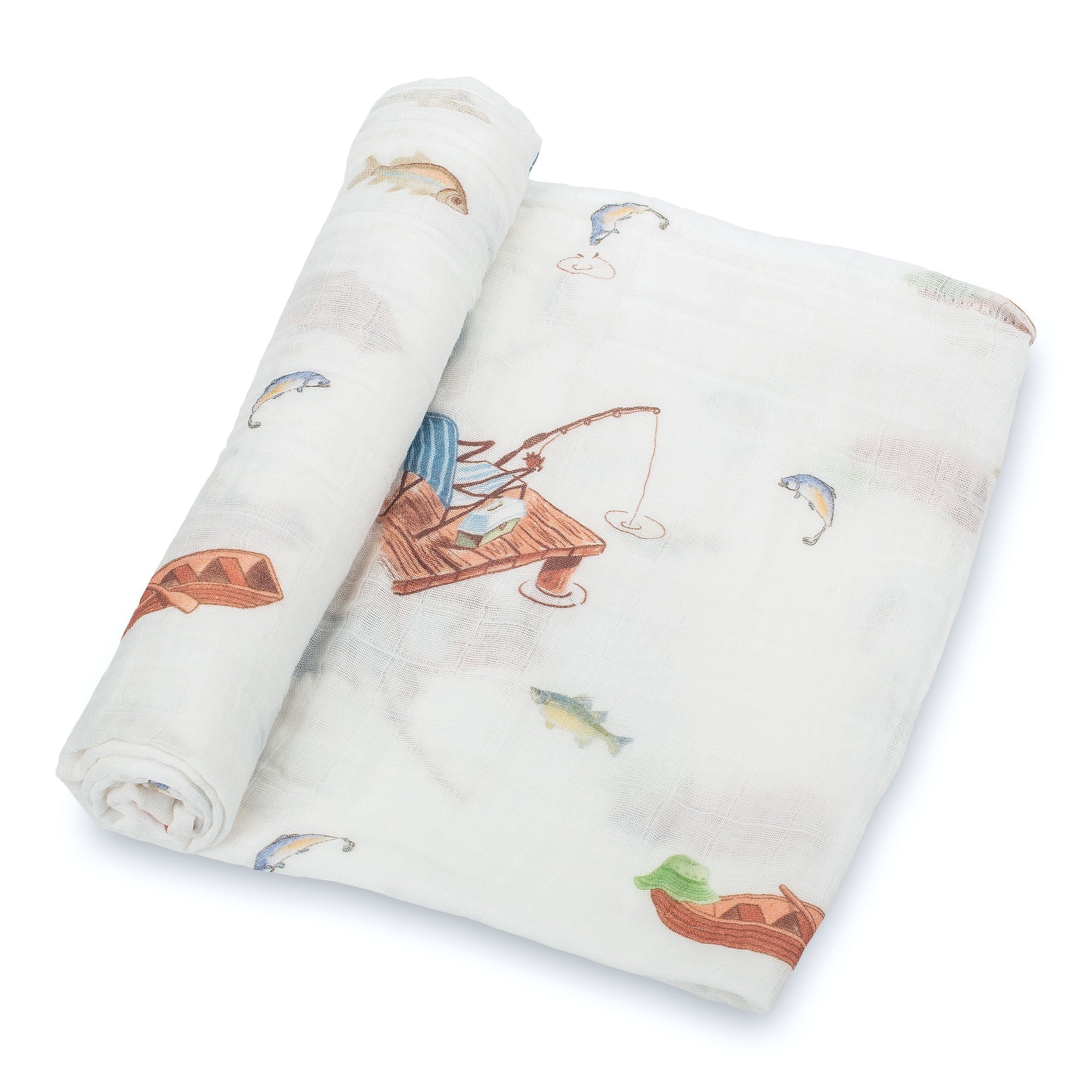 Gone Fishing Swaddle Blanket