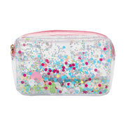 Clear Multicolor Confetti Pouch