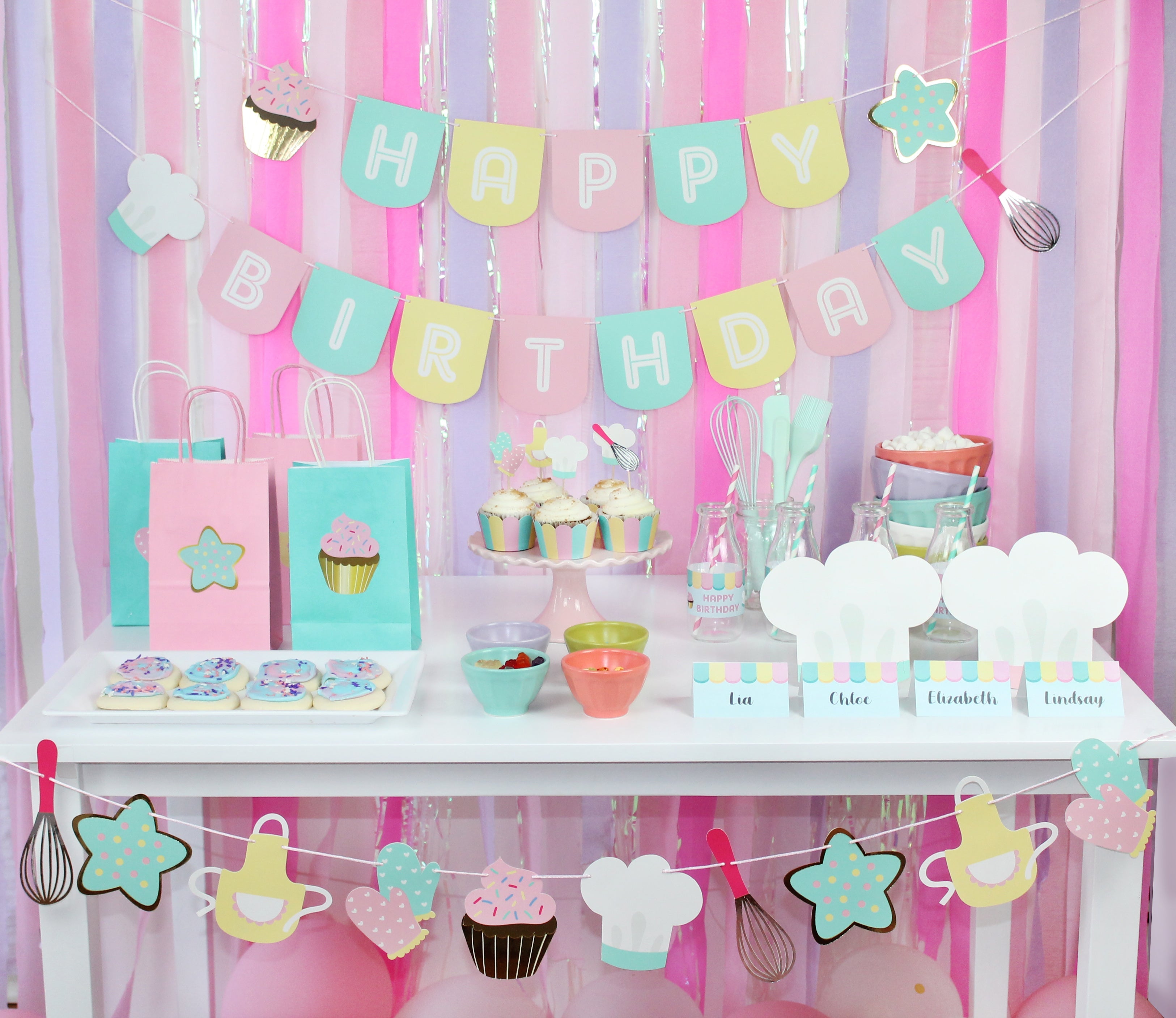 Little Bakers Party - Birthday Party Decoration Kit - 12 Guests
