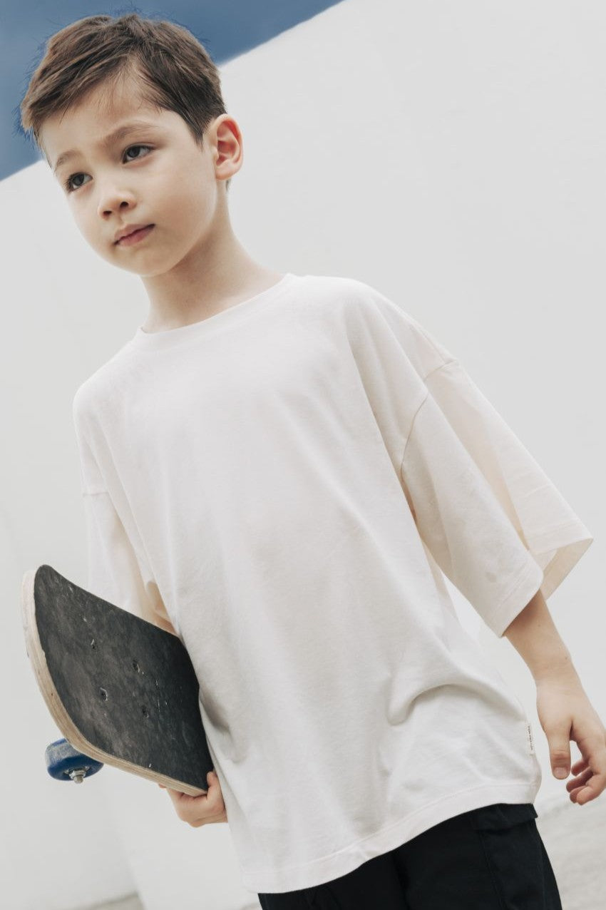 Relaxed Organic Cotton Trumpet Sleeve T-shirt