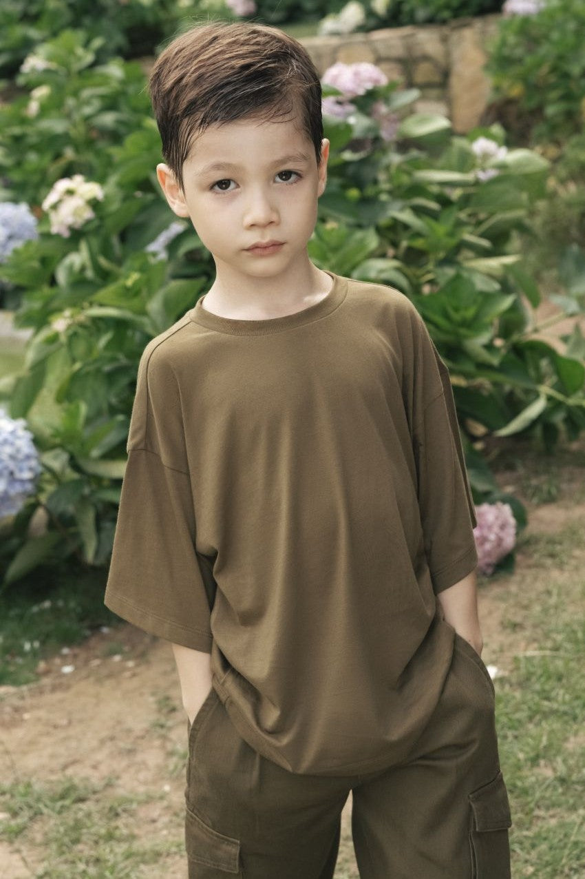 Relaxed Organic Cotton Trumpet Sleeve T-shirt