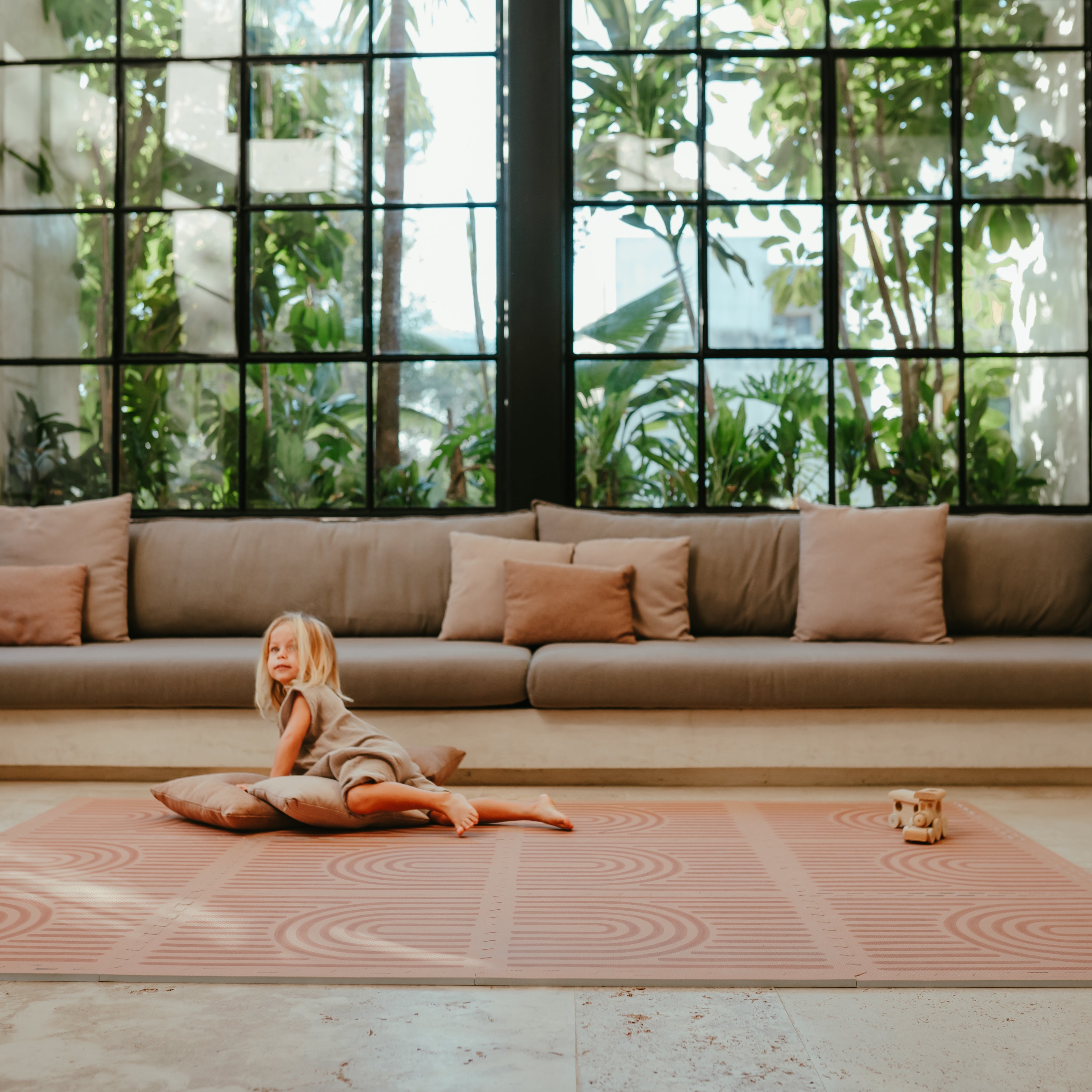 Premium Foam Playmats | Linear - Camel