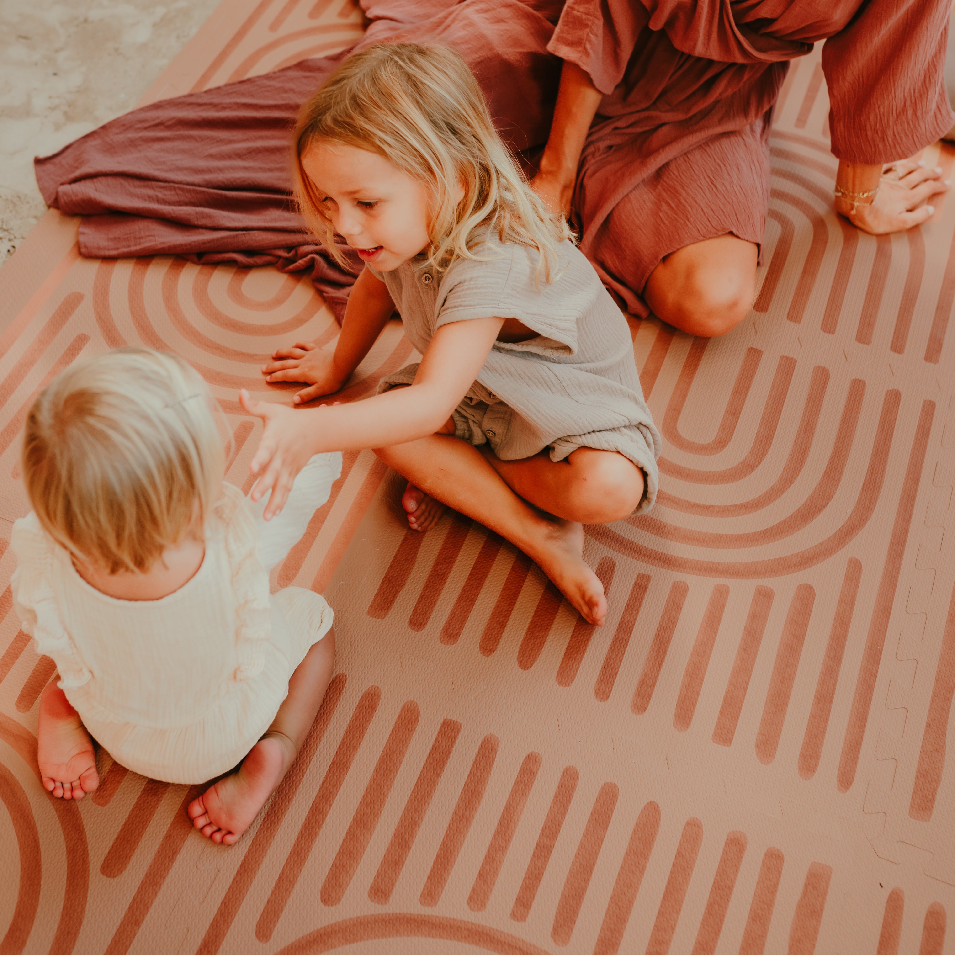 Premium Foam Playmats | Linear - Camel