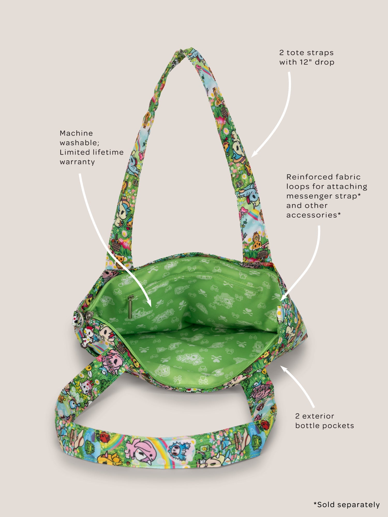 Tokidoki Be Light Tote Bag - Meadow Blooms