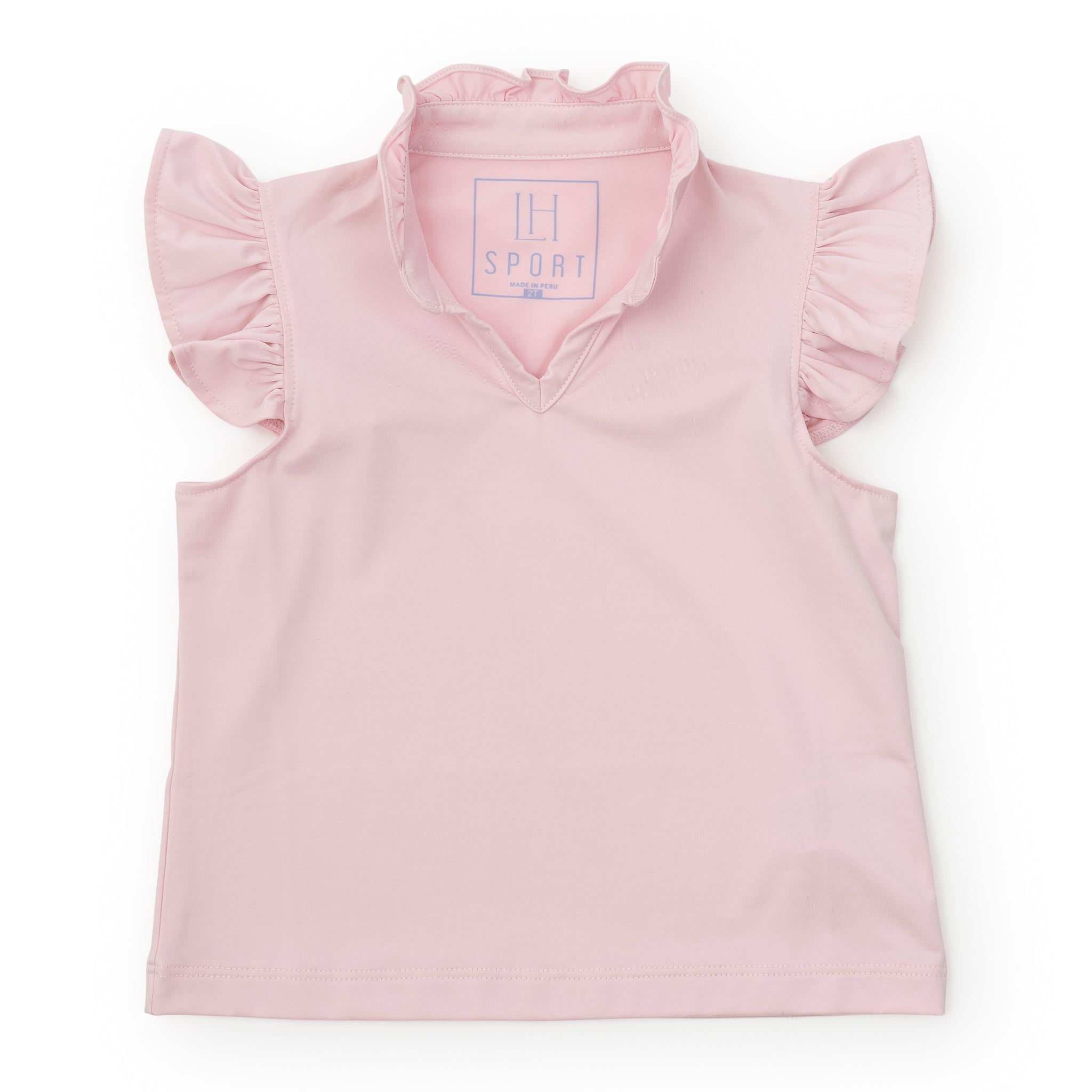 Ellie Girls' Sleeveless Performance Top By Lh Sport - Light Pink