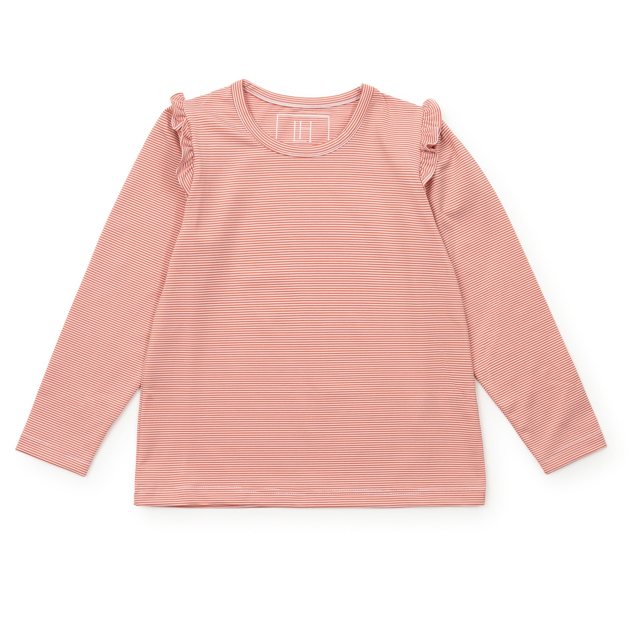 Mia Girls' Longsleeve Performance Top By Lh Sport - Orange Stripes