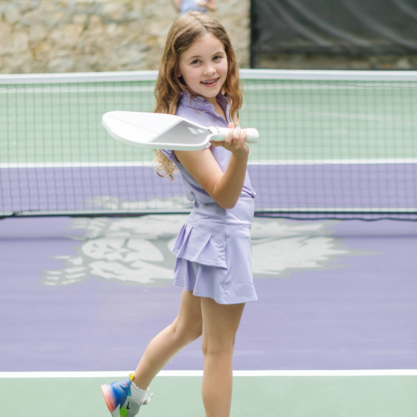 Margot Girls' Tiered Skirt By Lh Sport - Red And White Stripes