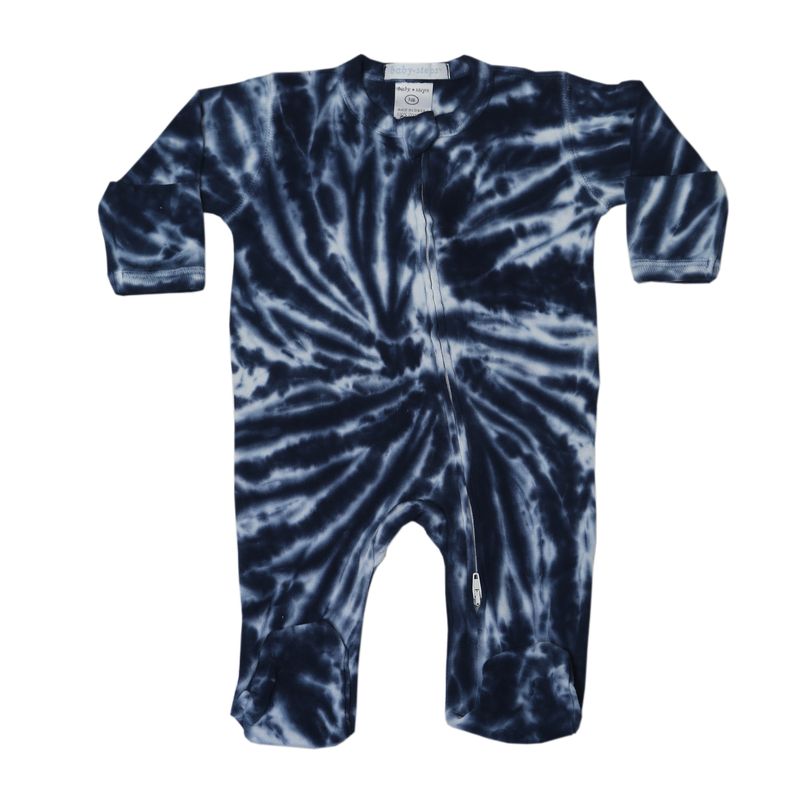 Baby Tie Dye Zipper Footie - Liam