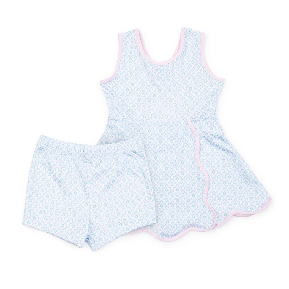 Taylor Girls' Performance Dress By Lh Sport - Trellis Bloom Blue